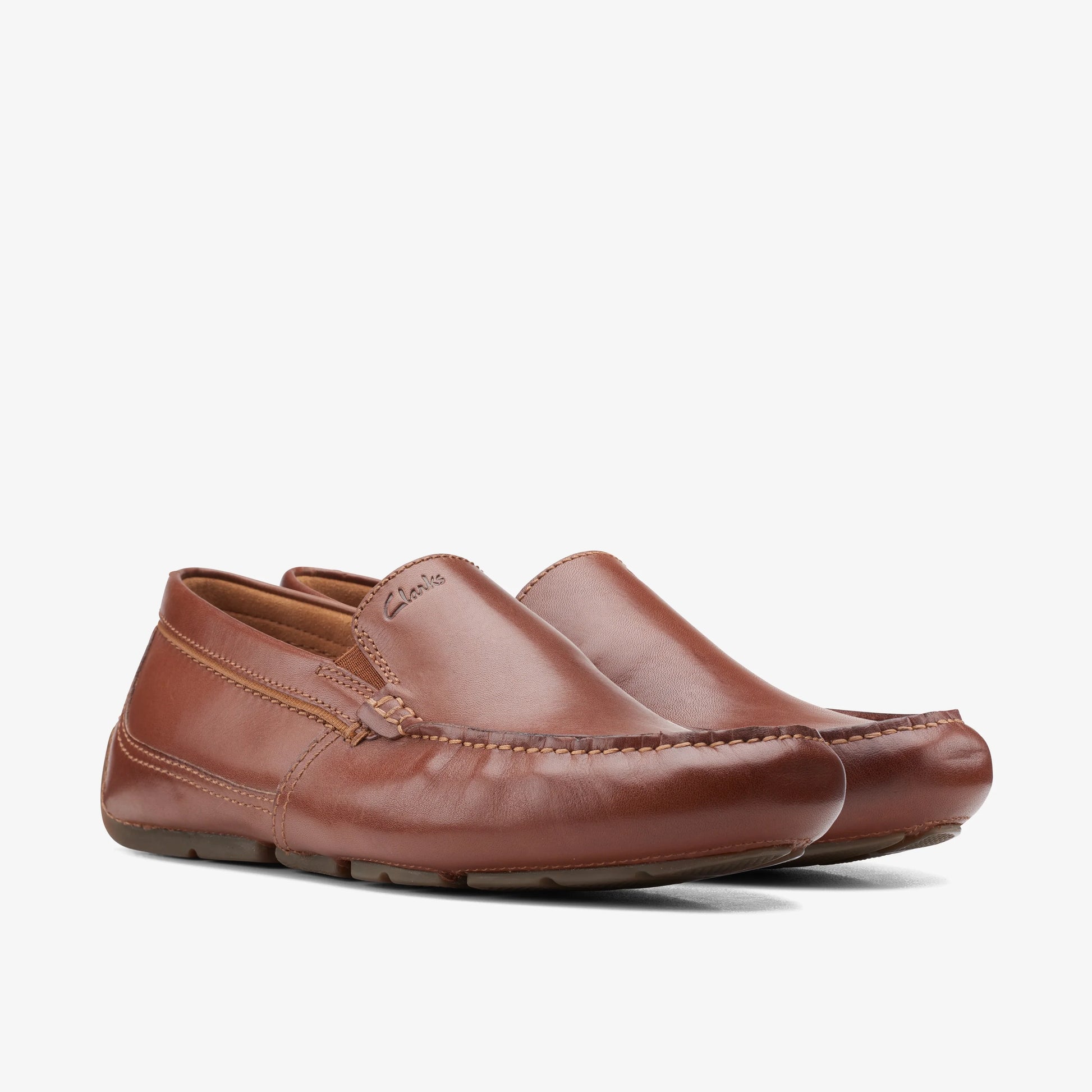 Zapatos Casual De La Marca Clarks  Para Hombre Modelo Markman Plain Dark Tan Lea En Color Marrón