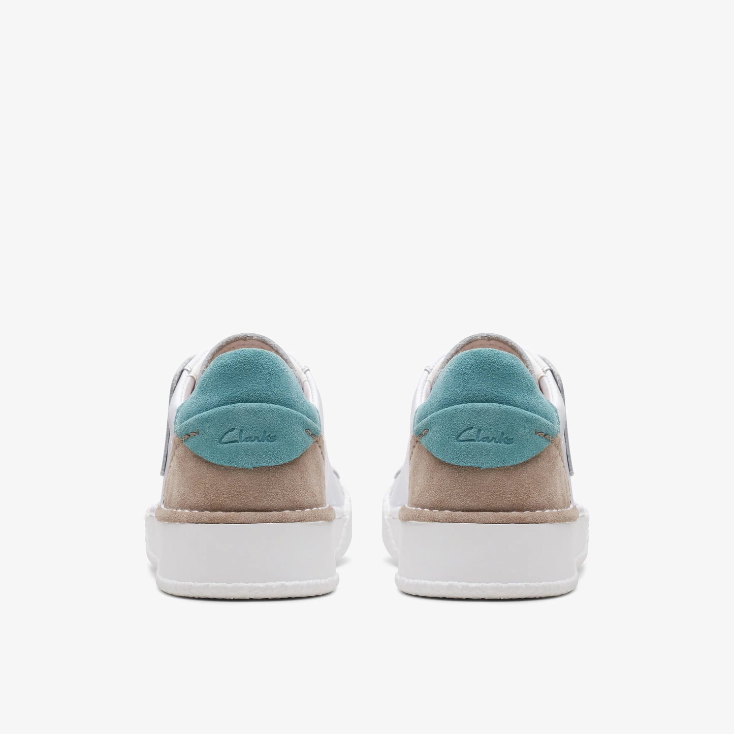 Sneakers De La Marca Clarks Para Mujer Modelo Craft Cup Lace White/Turquoise En Color Blanco