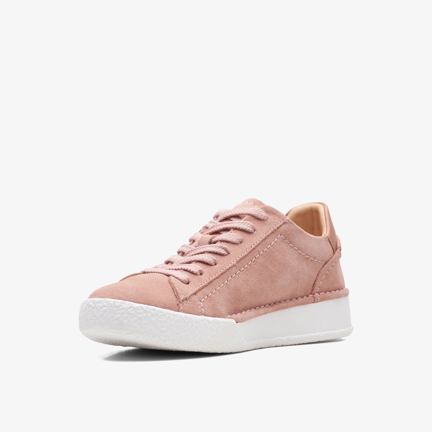 Sneakers De La Marca Clarks Para Mujer Modelo Craft Cup Lace Rose Suede En Color Rosa