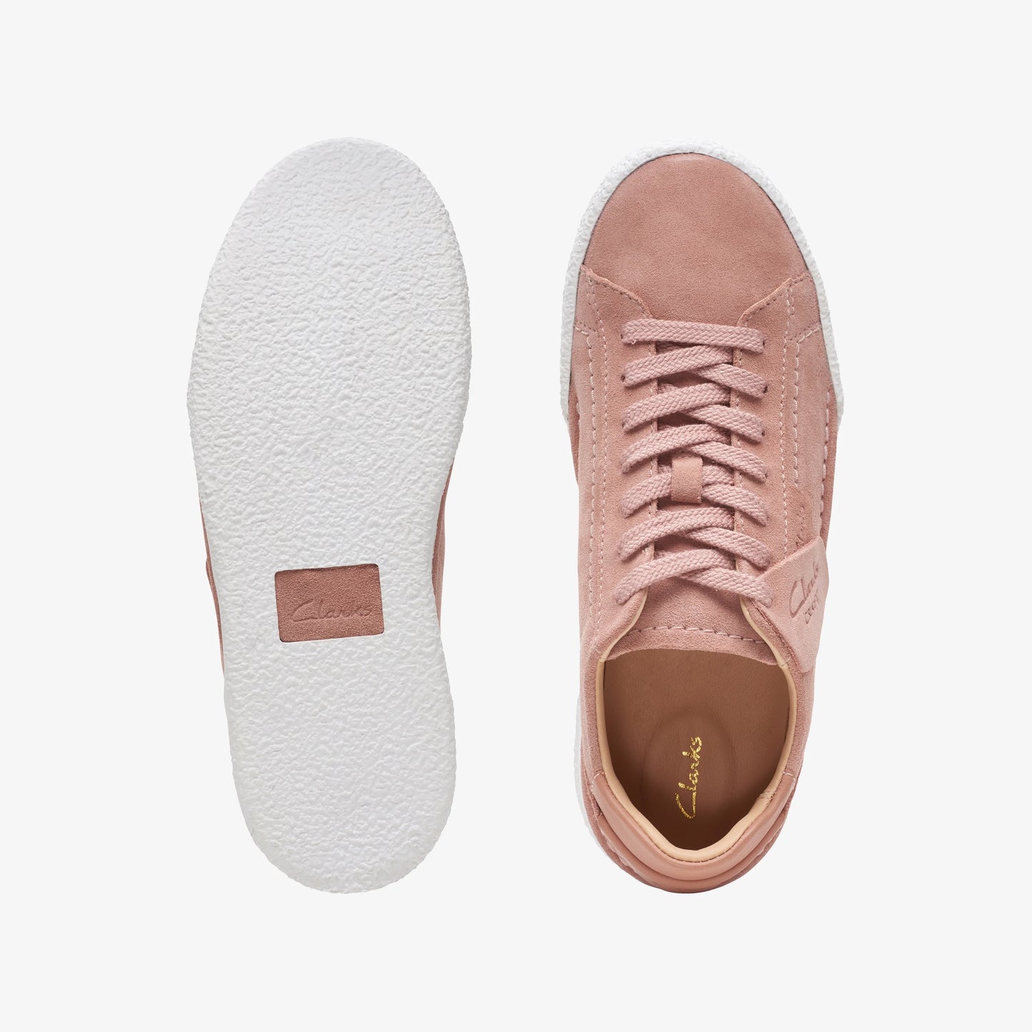 Sneakers De La Marca Clarks Para Mujer Modelo Craft Cup Lace Rose Suede En Color Rosa