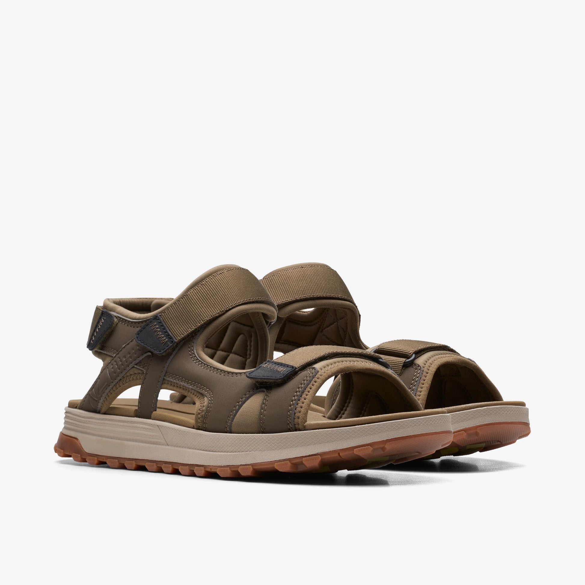 Sandalias De La Marca Clarks  Para Hombre Modelo Atl Trek Sun Olive Combi En Color Verde