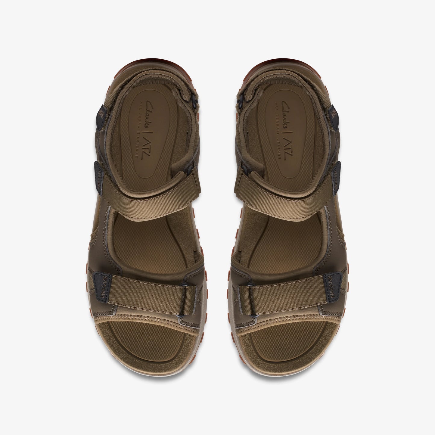 Sandalias De La Marca Clarks  Para Hombre Modelo Atl Trek Sun Olive Combi En Color Verde