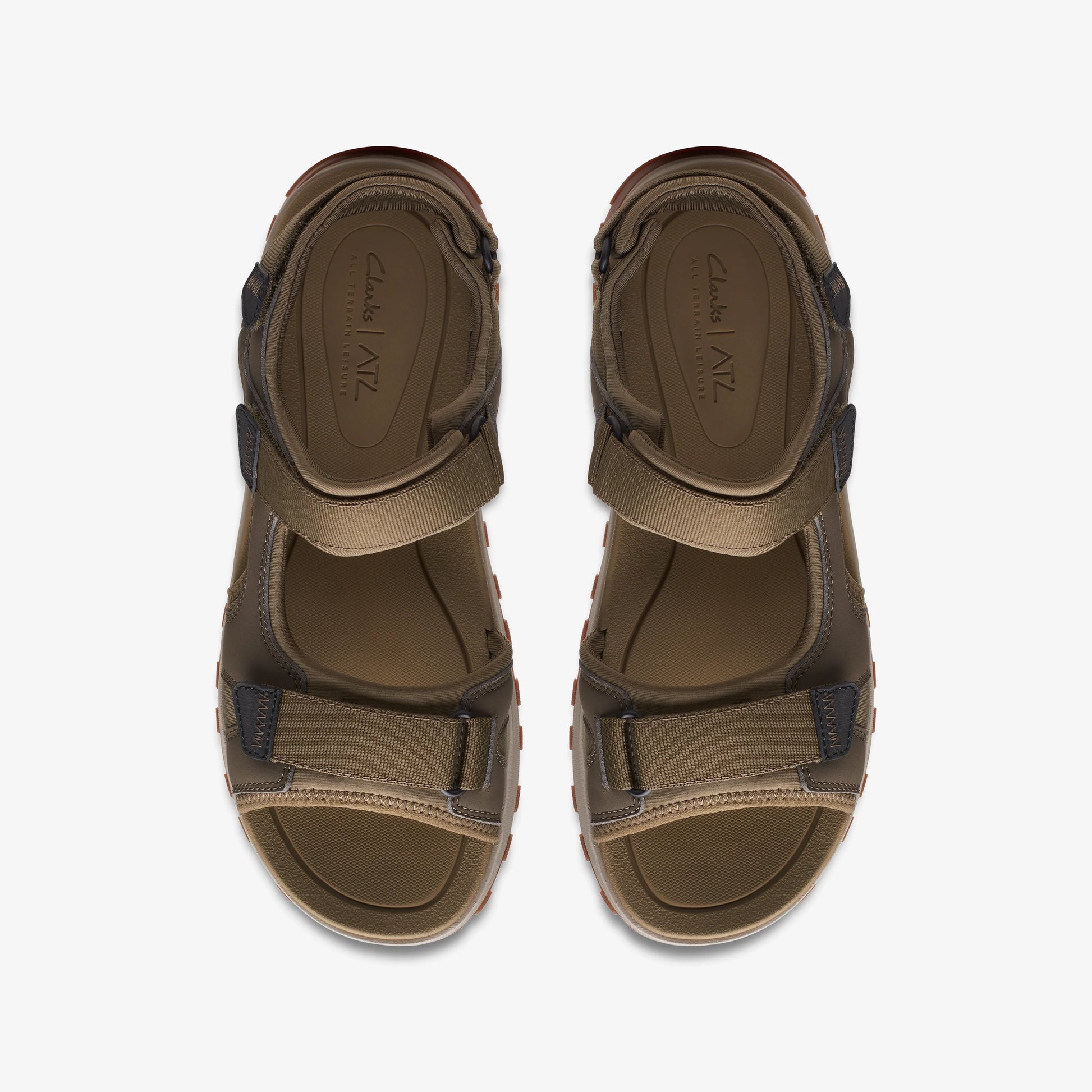 Sandalias De La Marca Clarks  Para Hombre Modelo Atl Trek Sun Olive Combi En Color Verde