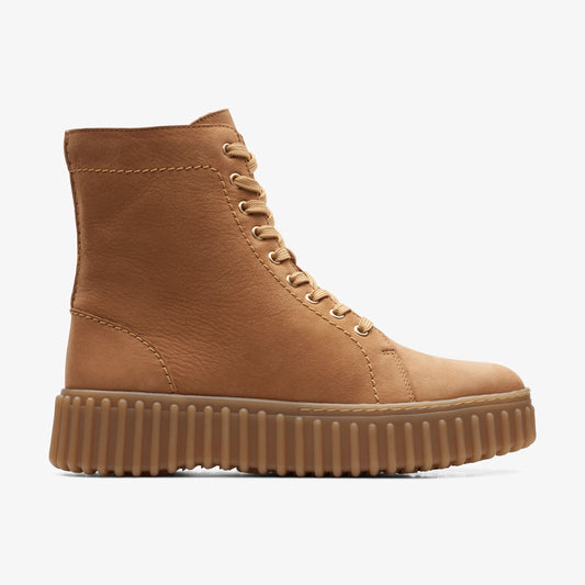 Botas De La Marca Clarks  Para Mujer Modelo Torhill Rise Light Tan Nubuck En Color Beige
