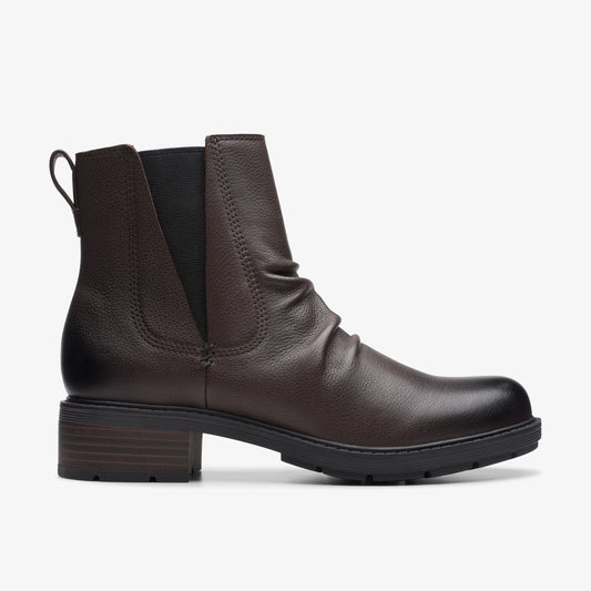 Botas De La Marca Clarks  Para Mujer Modelo Hearth Rose Dark Brown Lea En Color Marrón