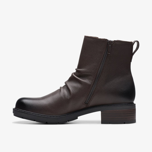 Botas De La Marca Clarks  Para Mujer Modelo Hearth Rose Dark Brown Lea En Color Marrón