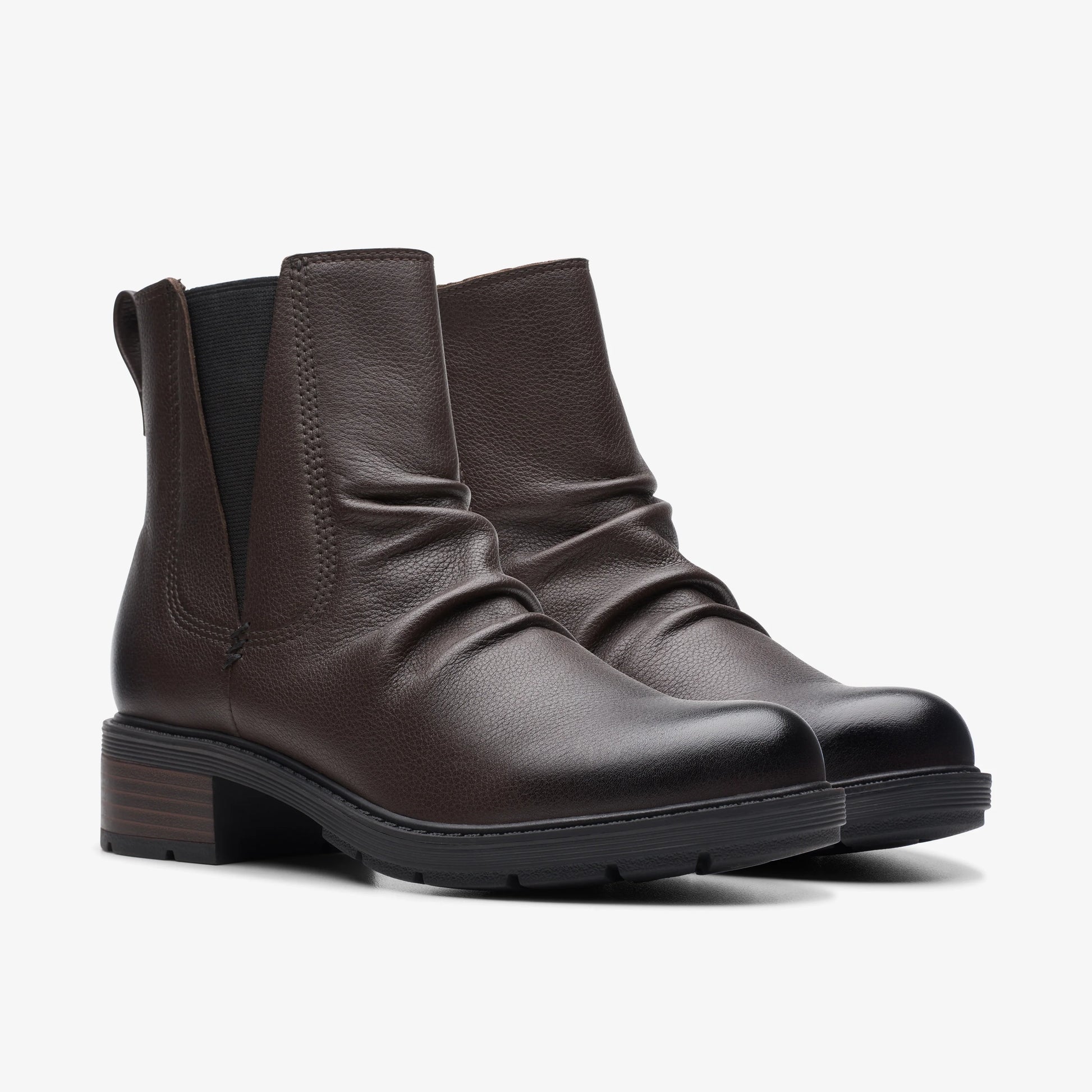 Botas De La Marca Clarks  Para Mujer Modelo Hearth Rose Dark Brown Lea En Color Marrón