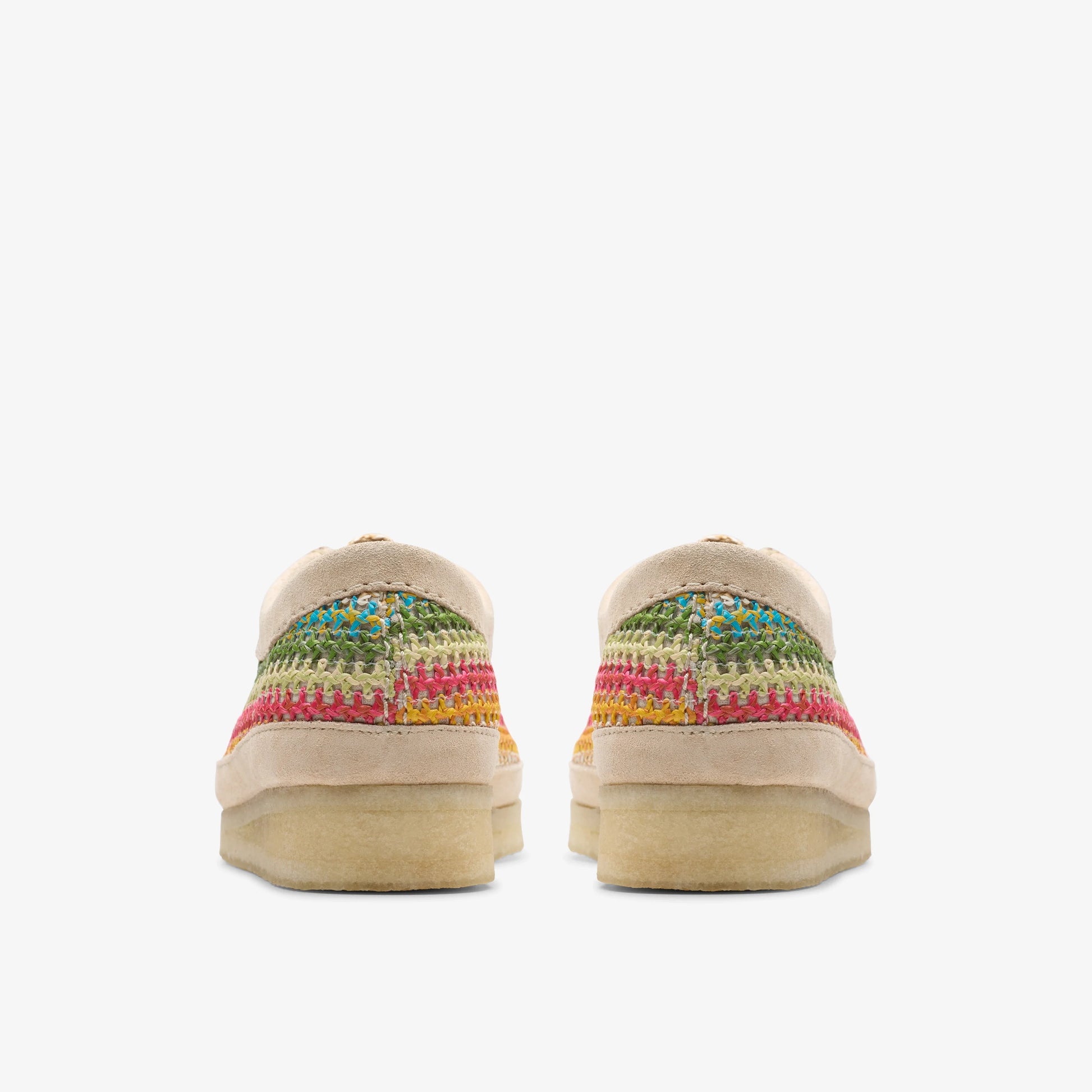 Sandalias De La Marca Clarks  Para Mujer Modelo Wallabee. Multi Raffia Multicolor