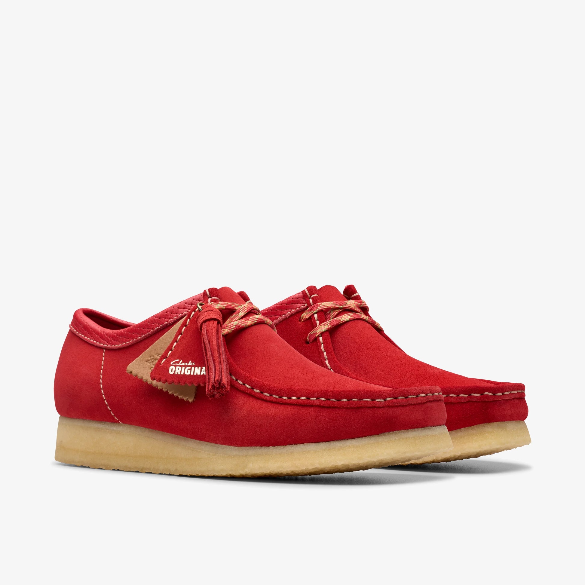 Zapatos Casual De La Marca Clarks  Para Hombre Modelo Wallabee Red Suede En Color Rojo