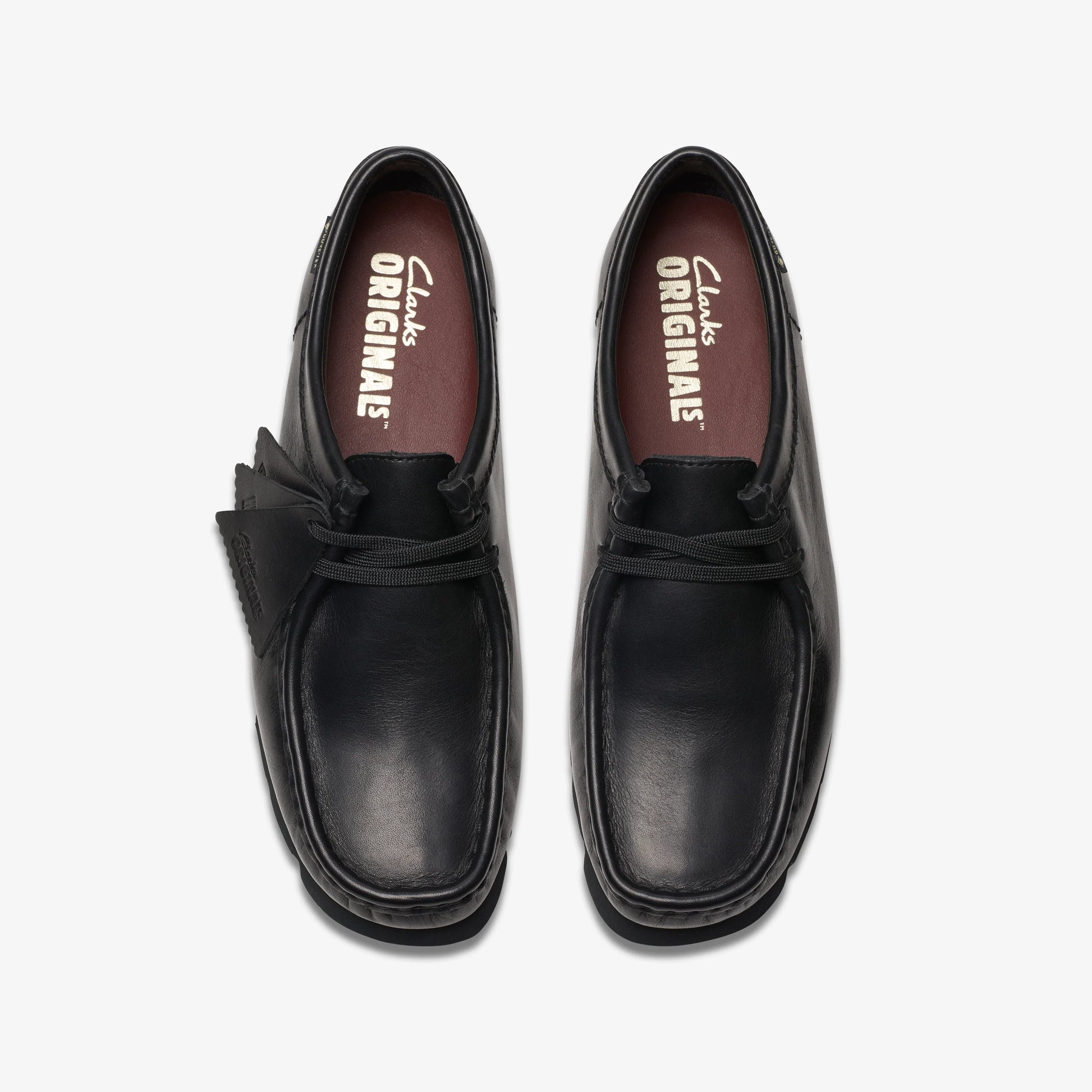 Sandalias De La Marca Clarks  Para Mujer Modelo Wallabee.Gtx Blk/Black Lea En Color Negro