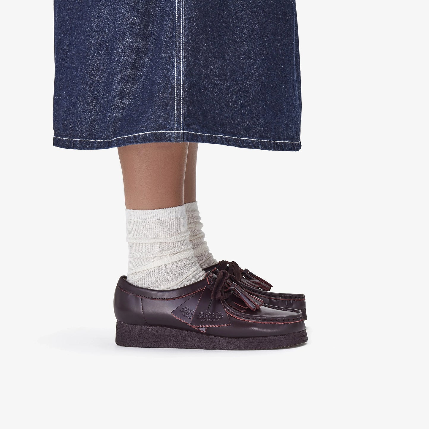 Sandalias De La Marca Clarks  Para Mujer Modelo Wallabee. Purple Grape Lea En Color Lila