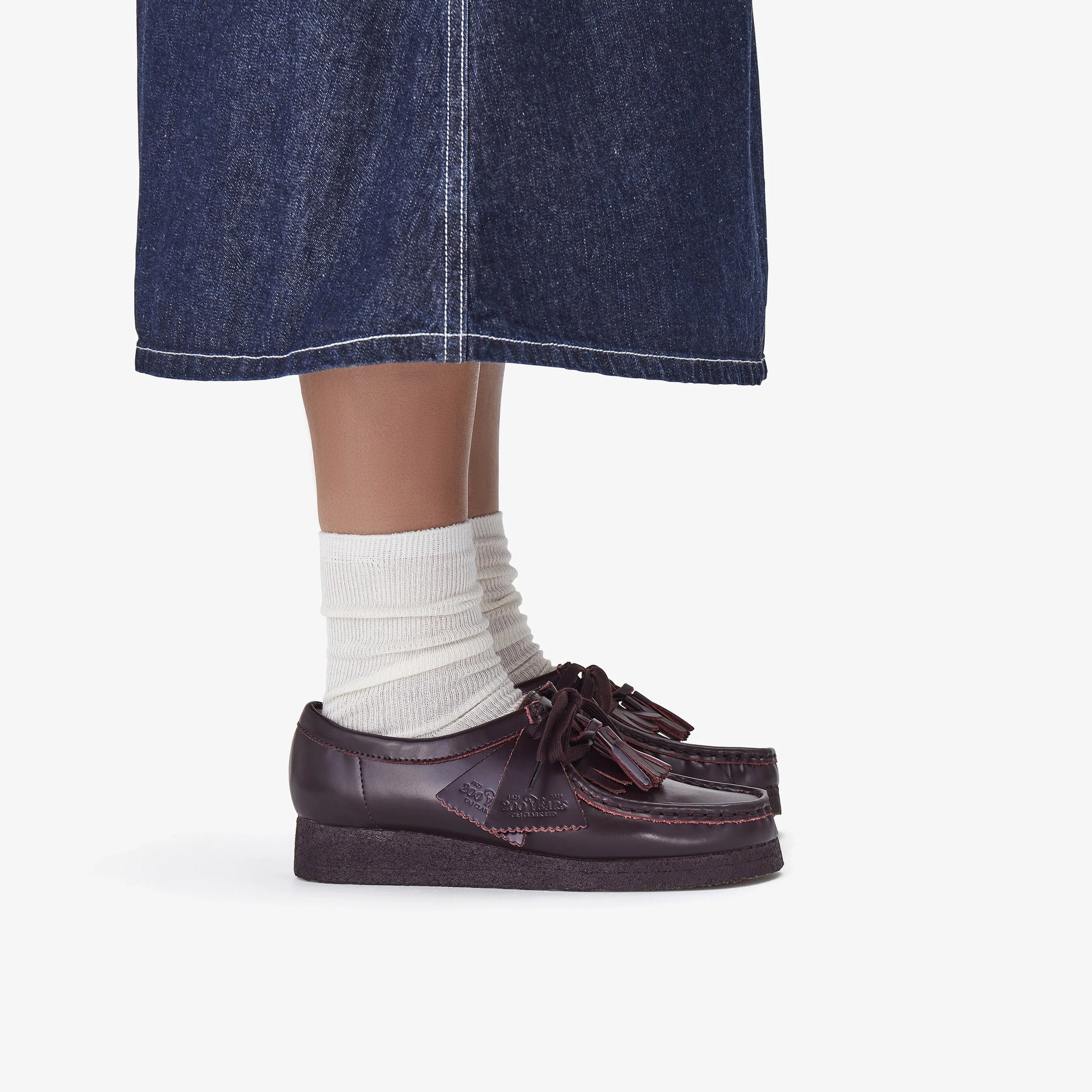 Sandalias De La Marca Clarks  Para Mujer Modelo Wallabee. Purple Grape Lea En Color Lila