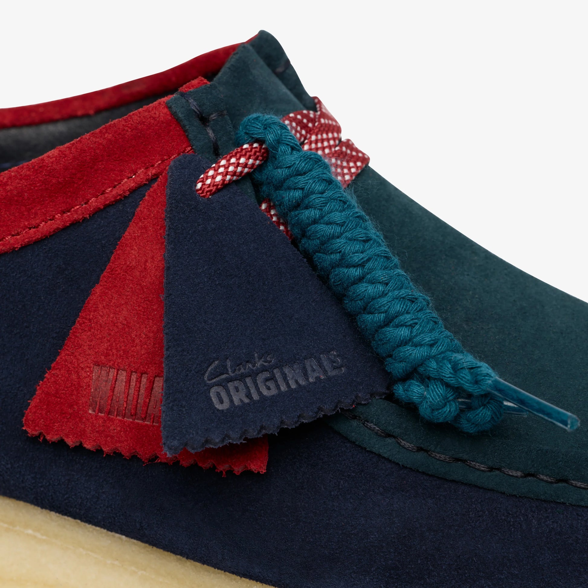 Zapatos Casual De La Marca Clarks  Para Hombre Modelo Wallabee Dark Teal Combi En Color Azul