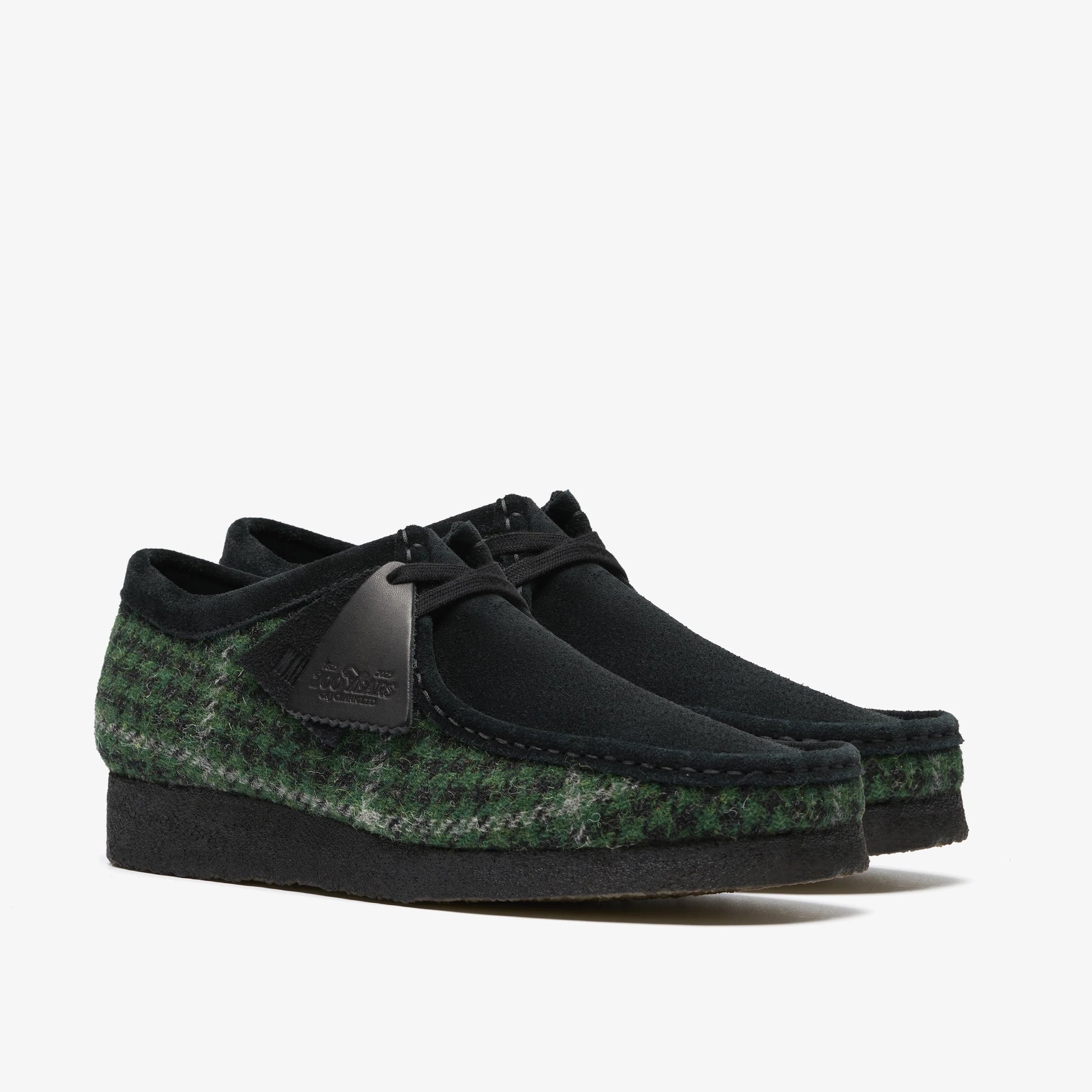 Zapatos Casual De La Marca Clarks  Para Hombre Modelo Wallabee Green Tweed Comb En Color Verde