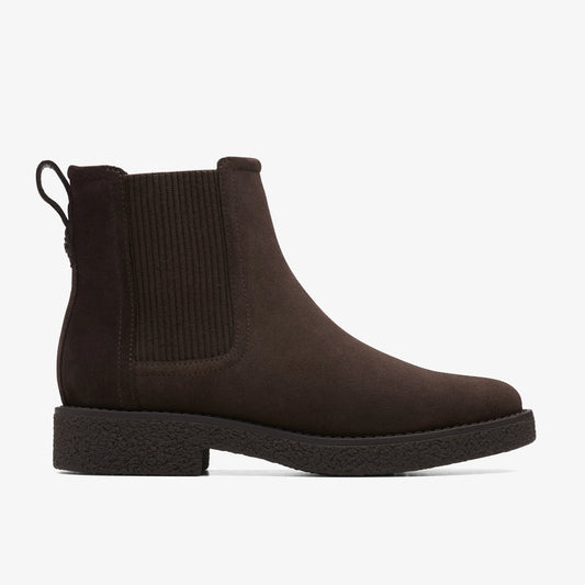 Botas De La Marca Clarks  Para Mujer Modelo Nella Top Dark Brown Suede En Color Marrón