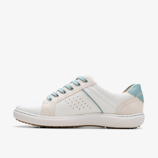 Zapatos Casual De La Marca Clarks  Para Mujer Modelo Nalle Zen White Combi Lea En Color Blanco