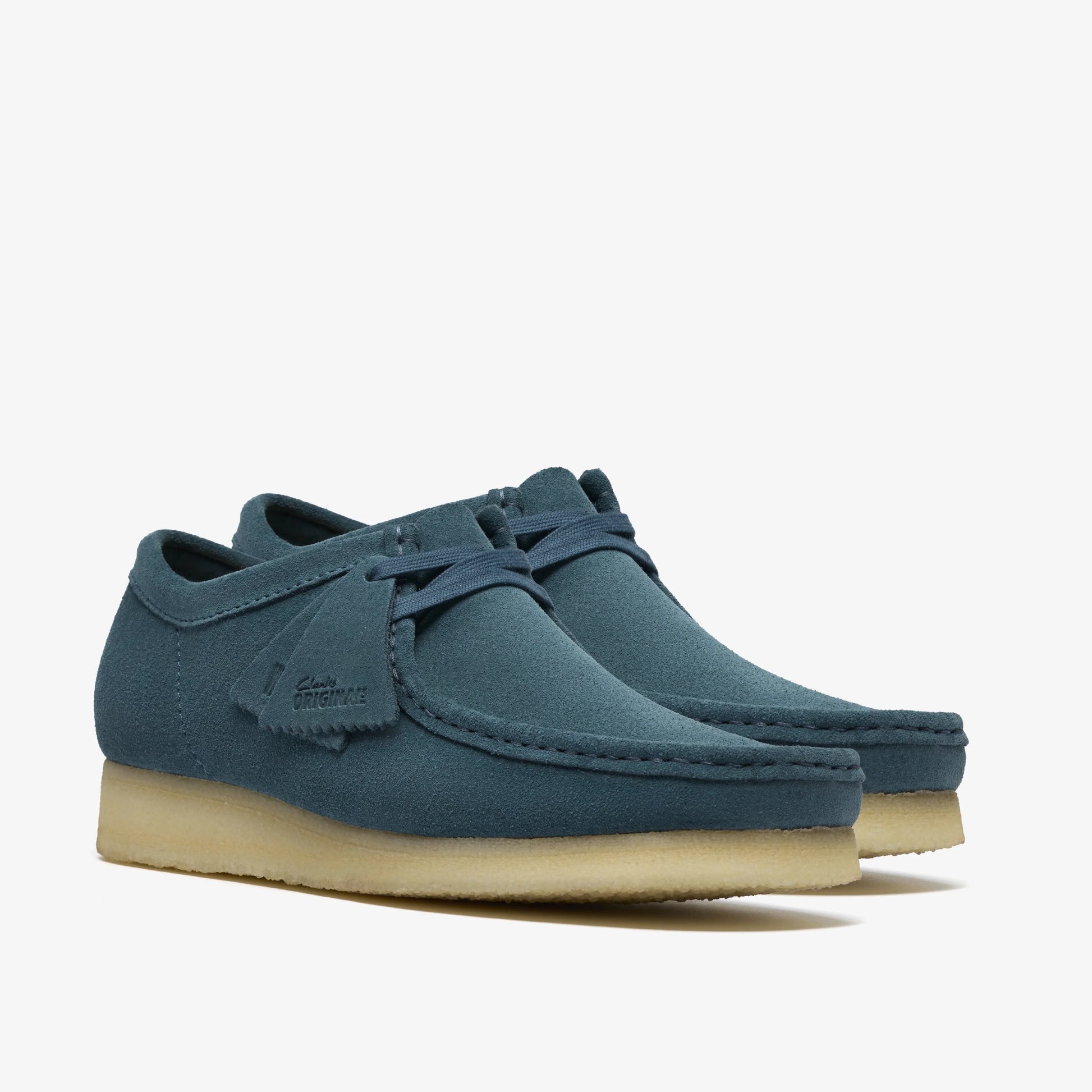 Zapatos Casual De La Marca Clarks  Para Hombre Modelo Wallabee Mid Blue Suede En Color Azul
