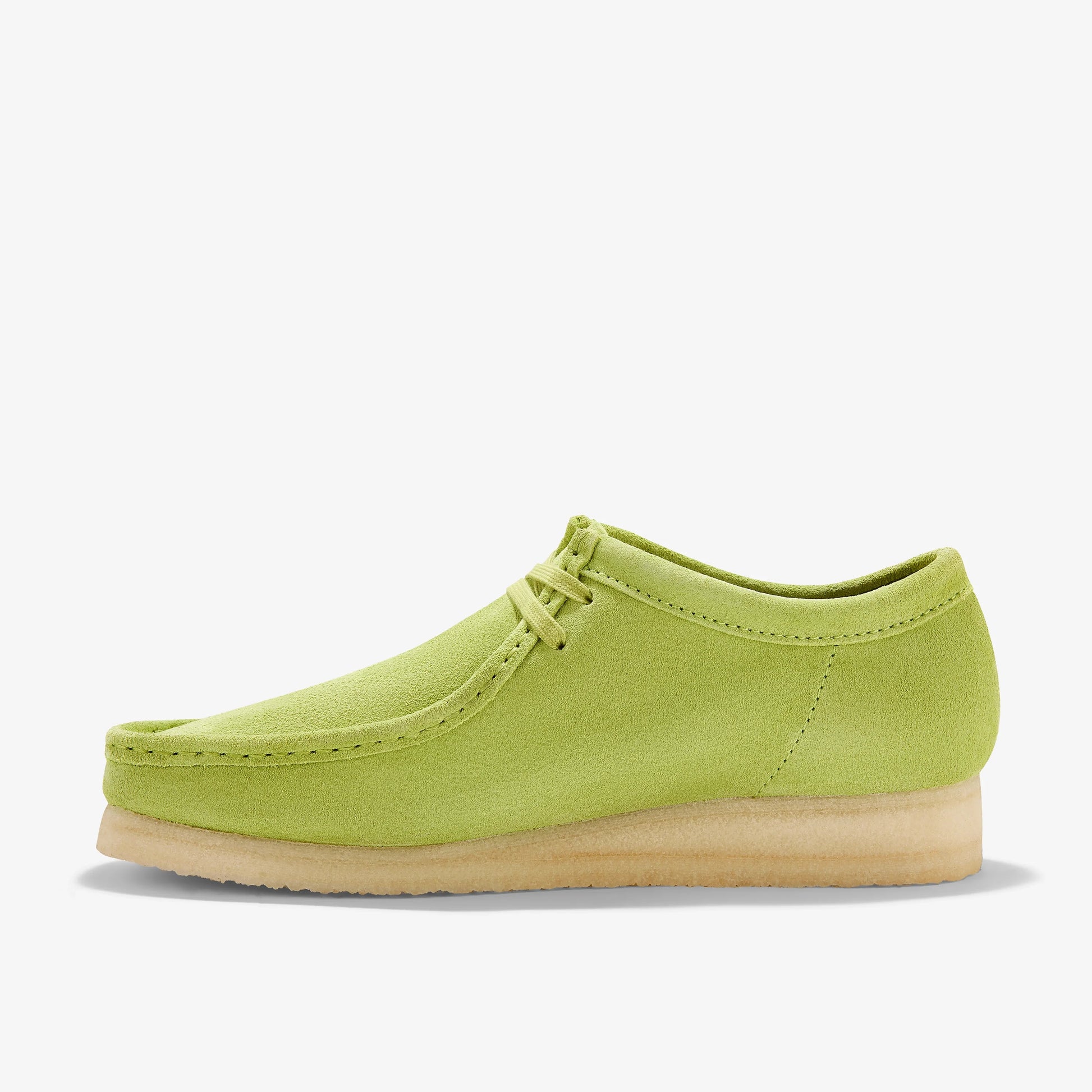 Sandalias De La Marca Clarks  Para Mujer Modelo Wallabee. Lime Suede En Color Verde