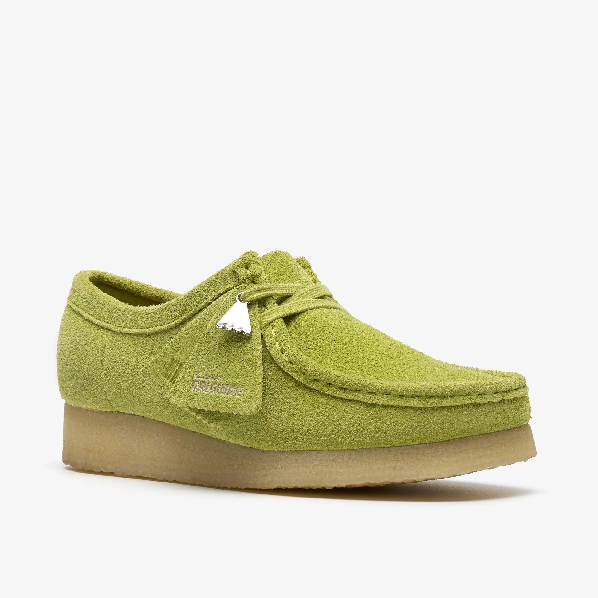 Sandalias De La Marca Clarks  Para Mujer Modelo Wallabee. Lime Suede En Color Verde