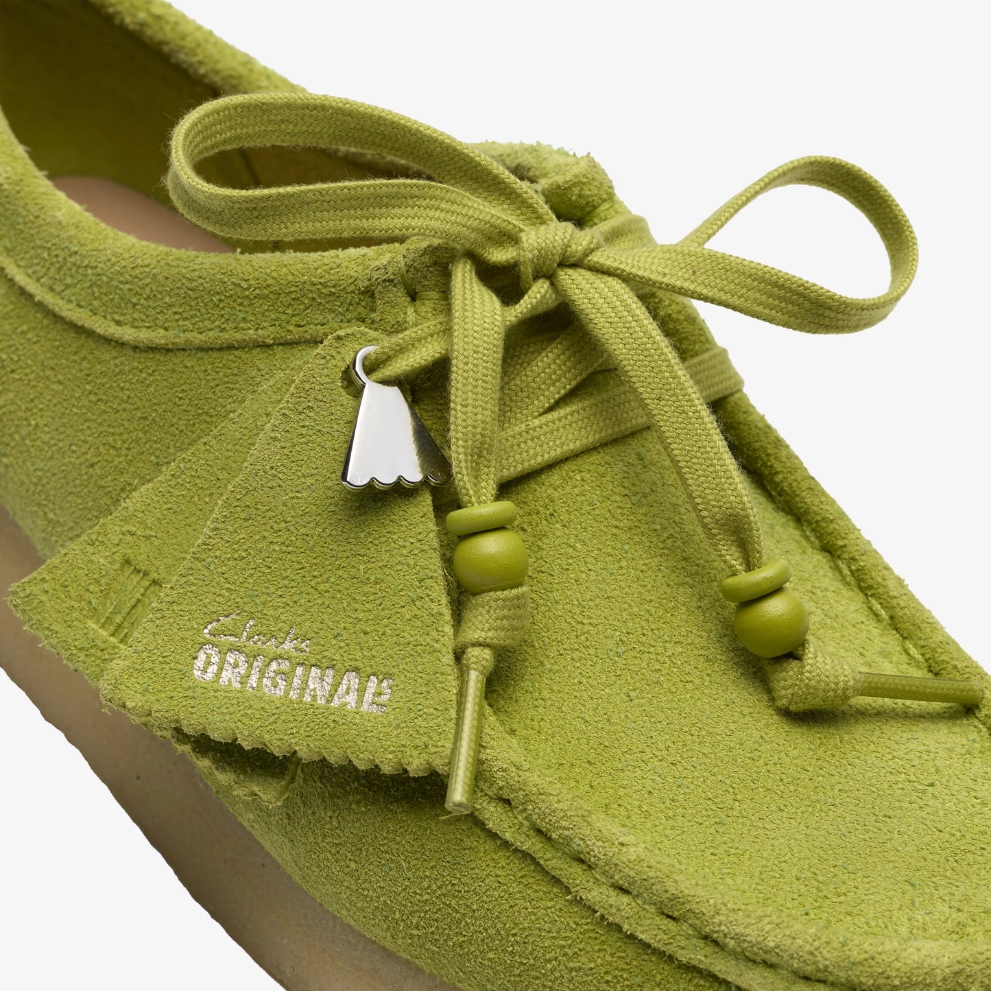 Sandalias De La Marca Clarks  Para Mujer Modelo Wallabee. Lime Suede En Color Verde