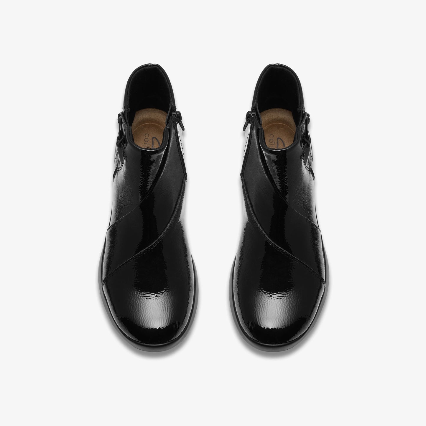 Botas De La Marca Clarks Para Mujer Modelo Ellowyn Deva Black Crinklepat En Color Negro