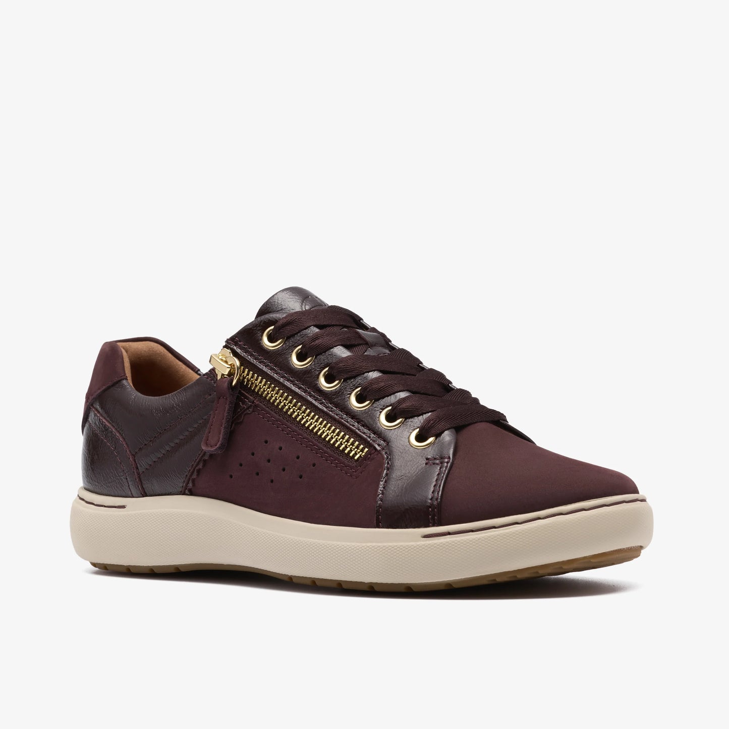 Zapatos Casual De La Marca Clarks  Para Mujer Modelo Nalle Zen Merlot Combi En Color Rojo
