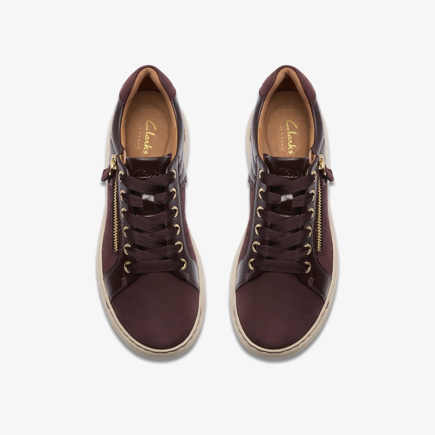 Zapatos Casual De La Marca Clarks  Para Mujer Modelo Nalle Zen Merlot Combi En Color Rojo