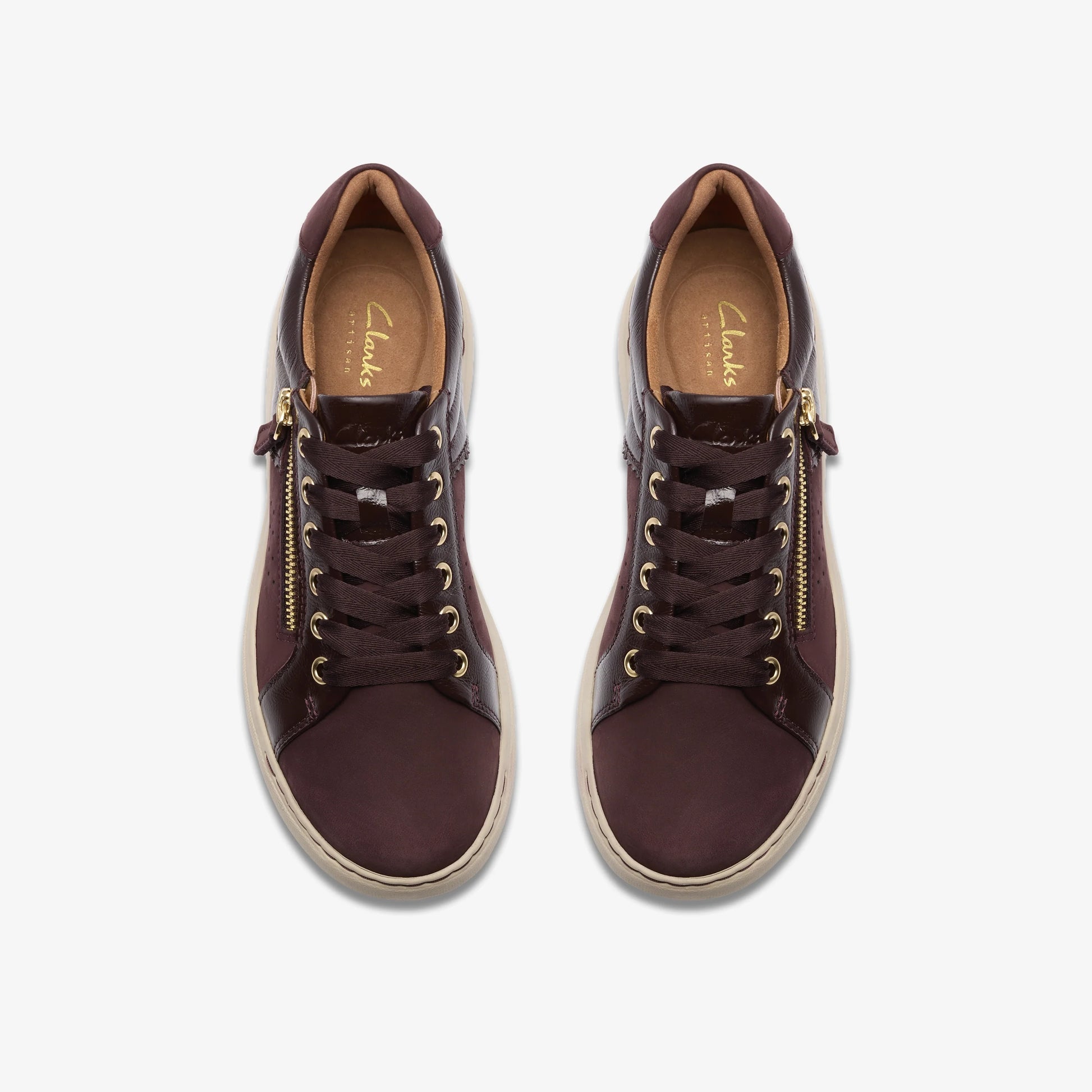 Zapatos Casual De La Marca Clarks  Para Mujer Modelo Nalle Zen Merlot Combi En Color Rojo