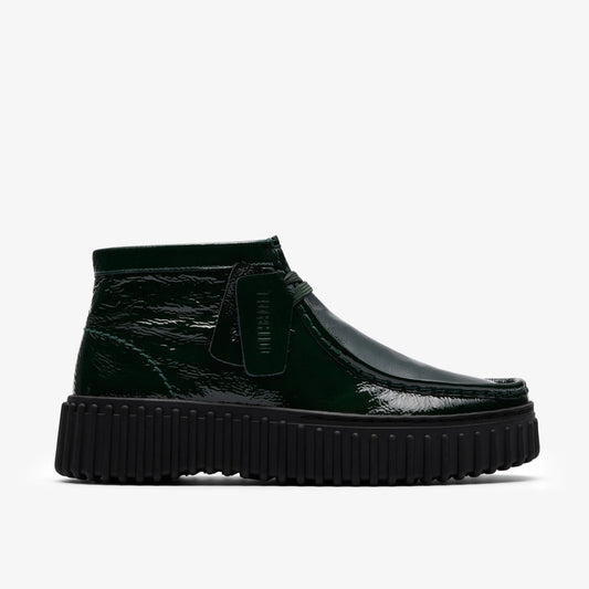 Botas De La Marca Clarks  Para Mujer Modelo Torhill Moss Green Patent En Color Verde