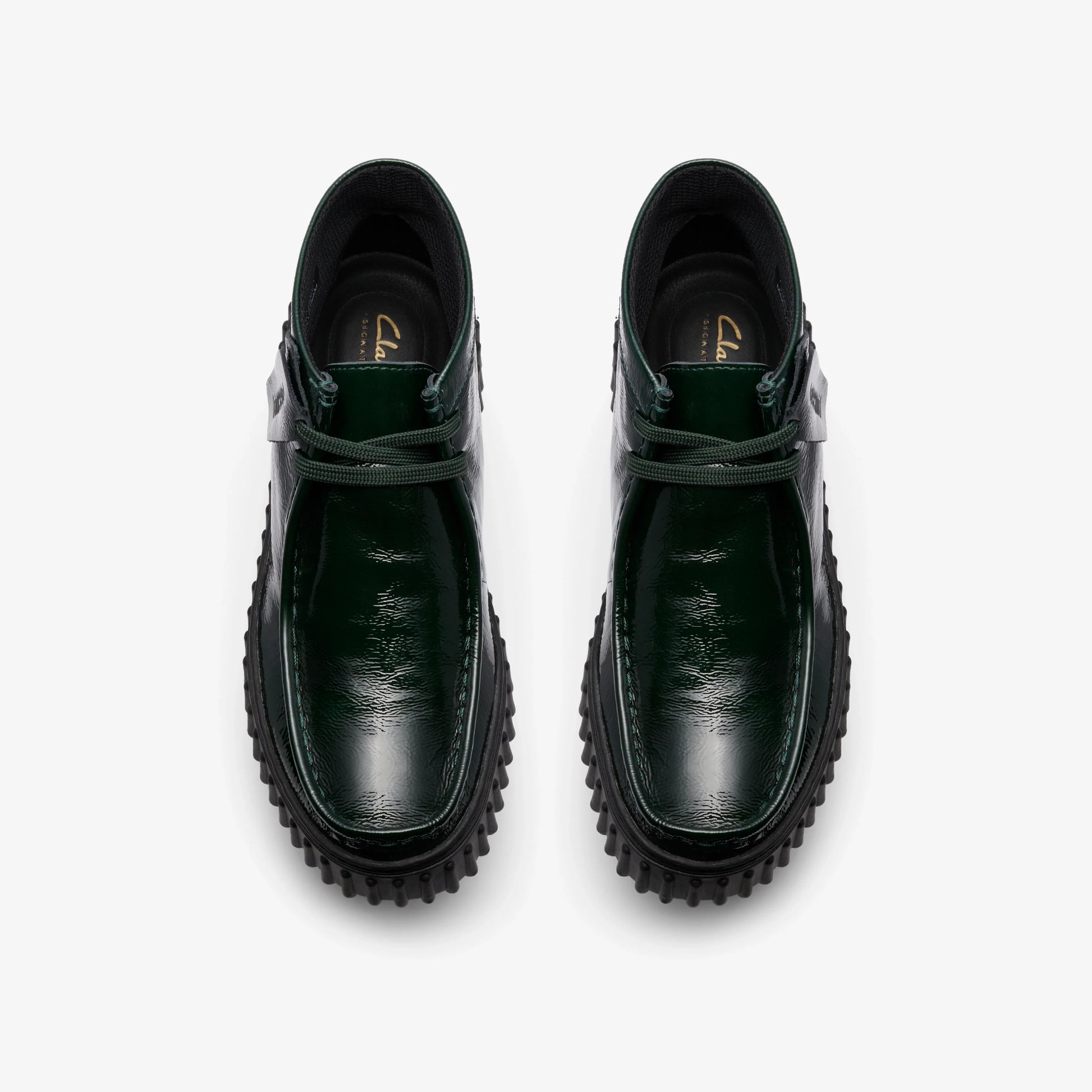 Botas De La Marca Clarks  Para Mujer Modelo Torhill Moss Green Patent En Color Verde