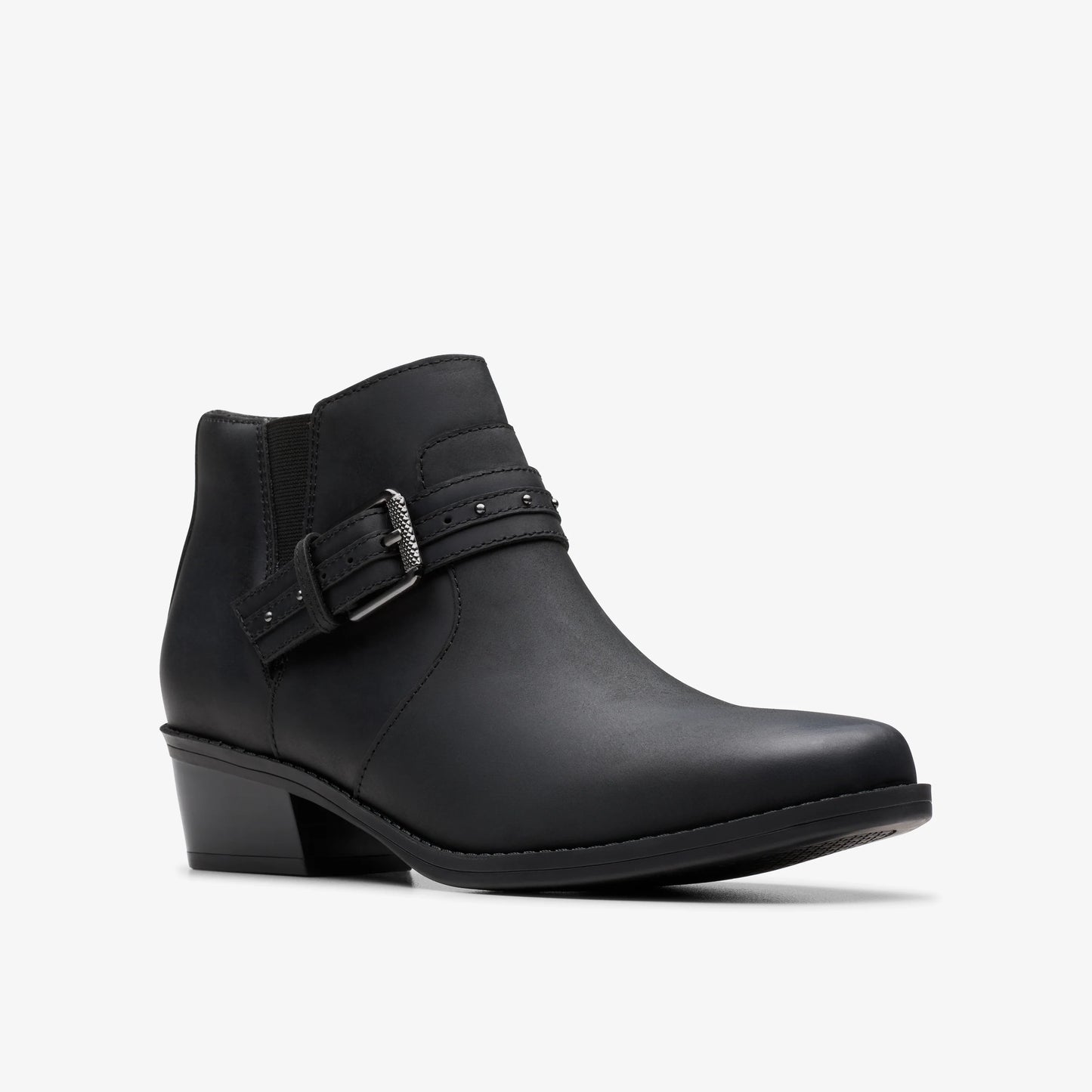 Botas De La Marca Clarks Para Mujer Modelo Danyelle Wish Black Oily Lea En Color Negro