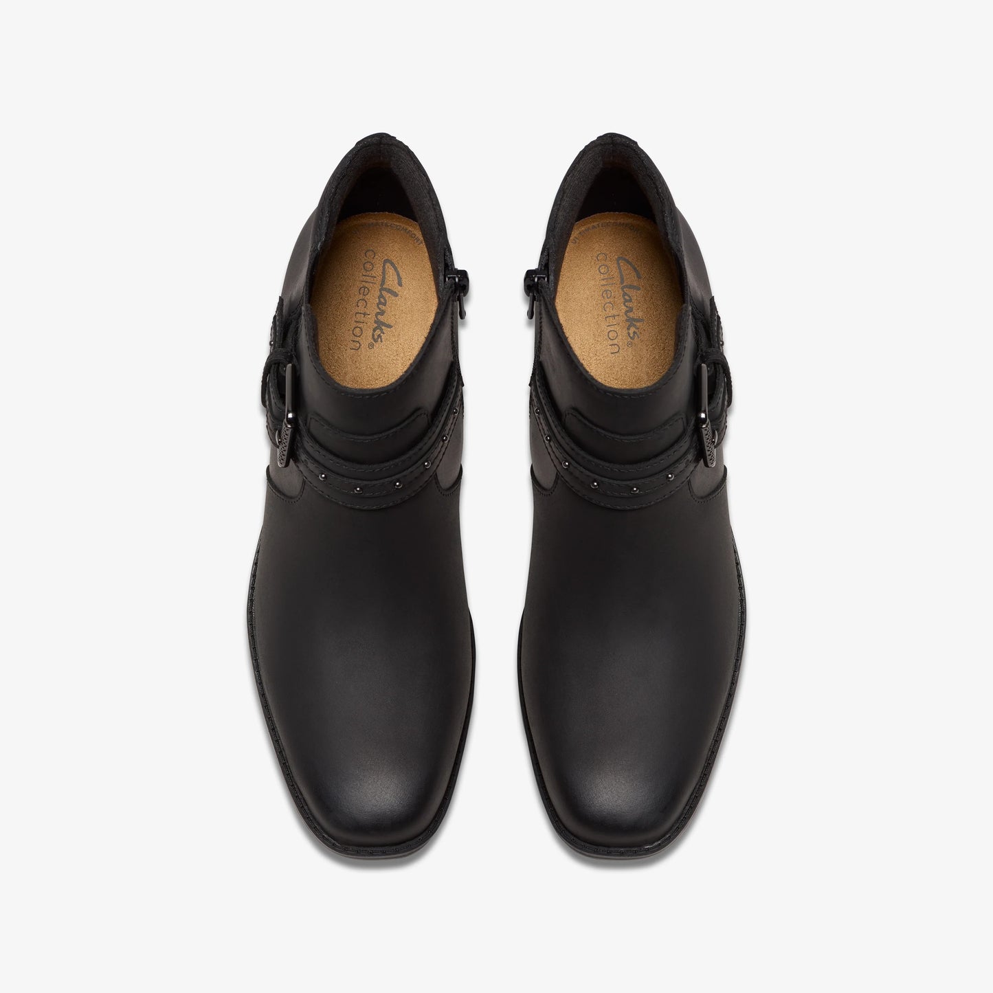 Botas De La Marca Clarks Para Mujer Modelo Danyelle Wish Black Oily Lea En Color Negro