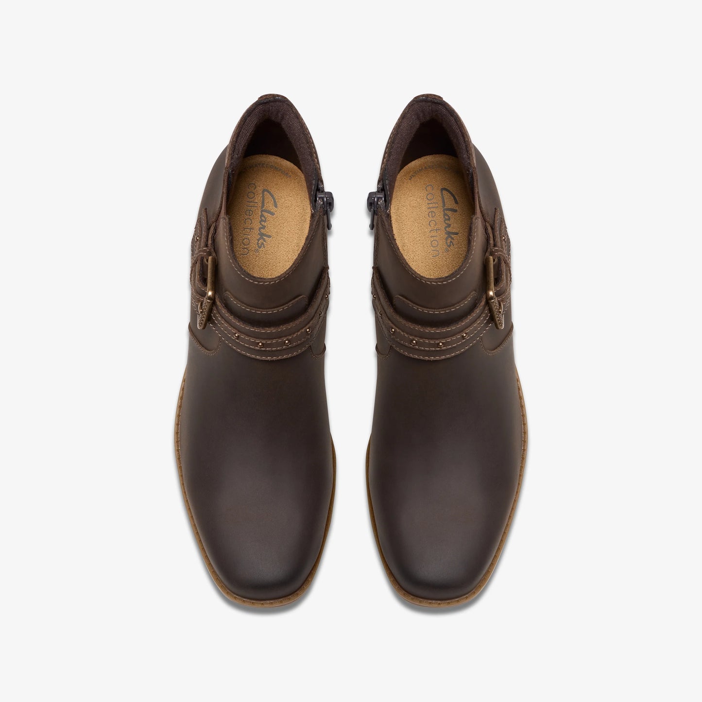 Botas De La Marca Clarks Para Mujer Modelo Danyelle Wish Taupe Oily Lea En Color Beige