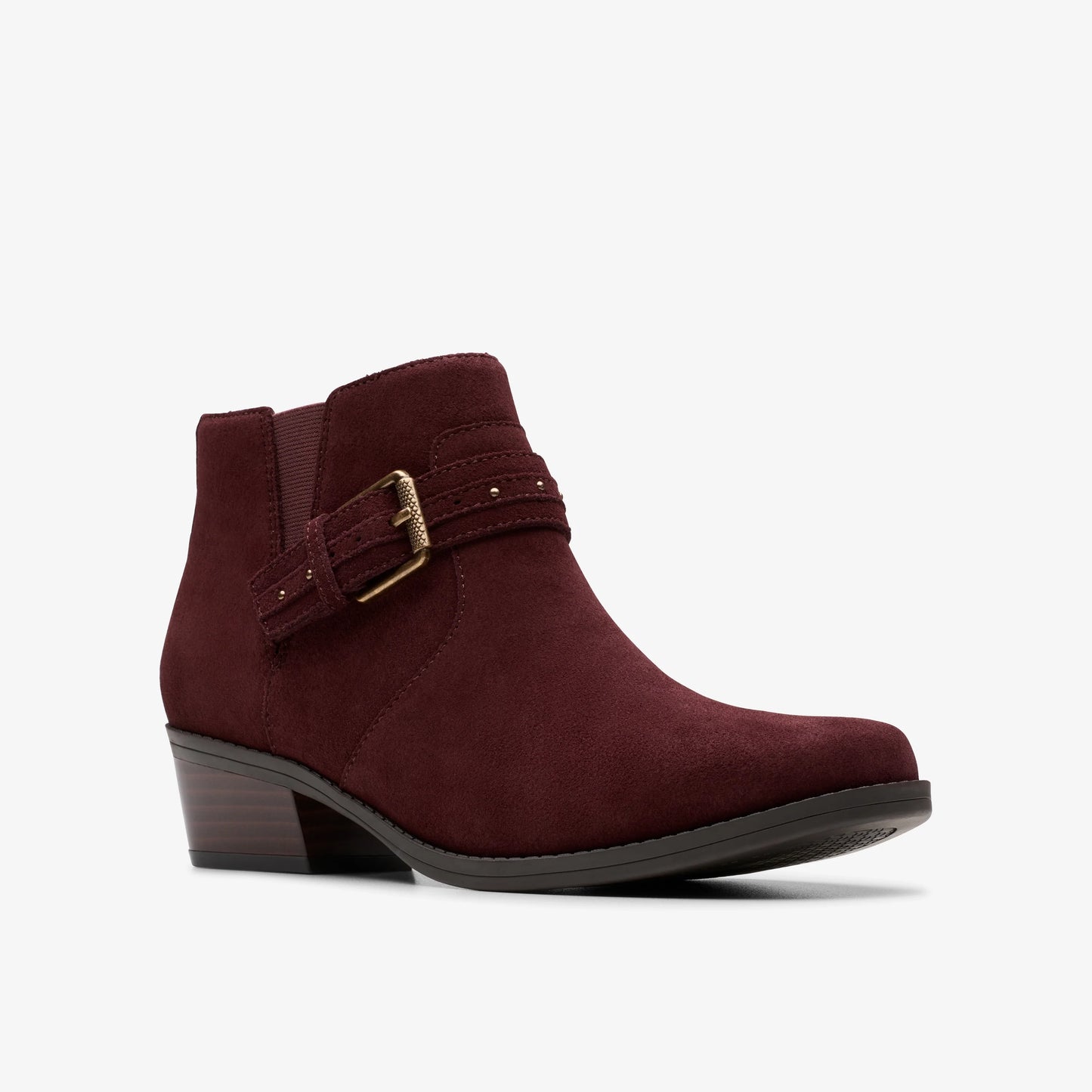 Botas De La Marca Clarks Para Mujer Modelo Danyelle Wish Merlot Suede En Color Rojo