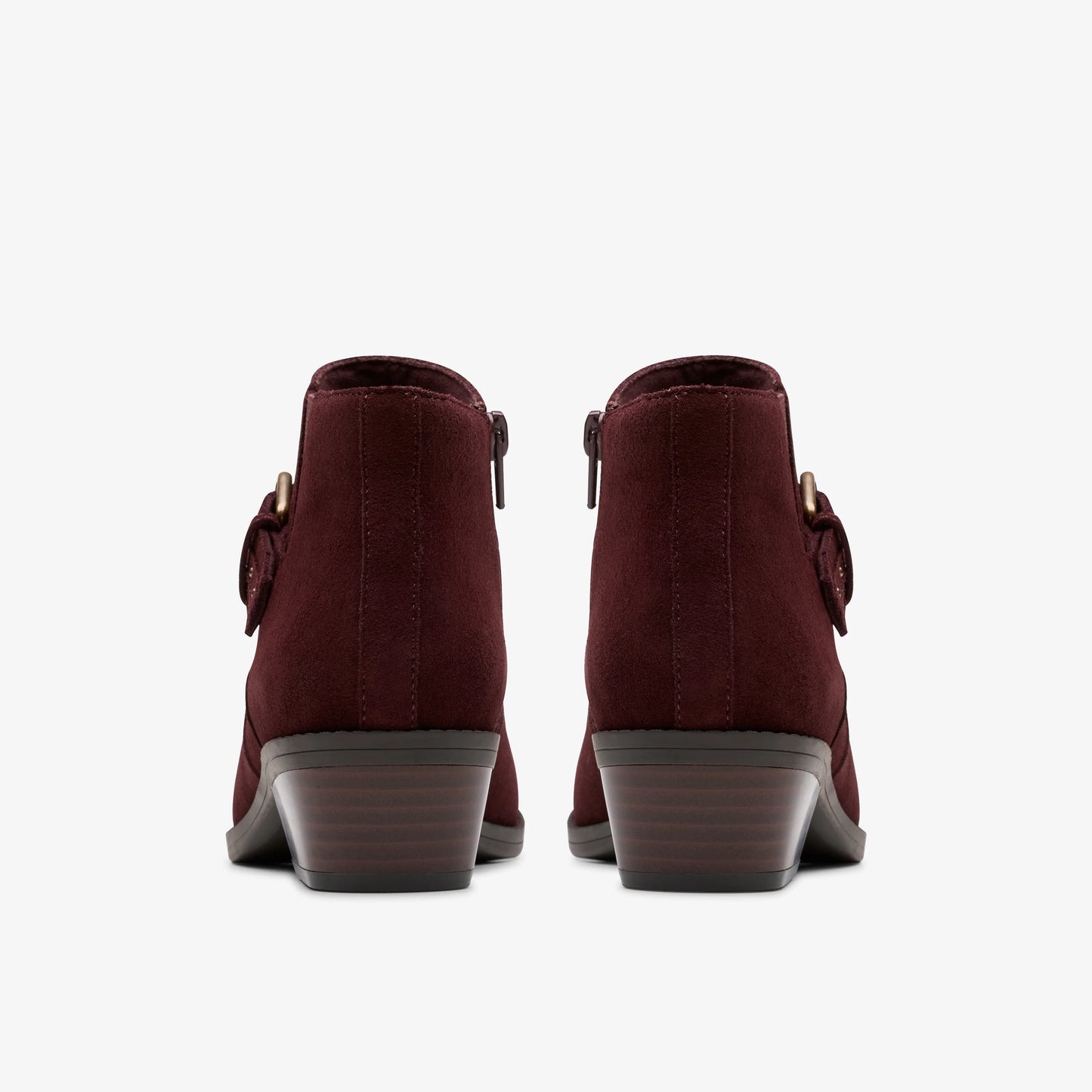 Botas De La Marca Clarks Para Mujer Modelo Danyelle Wish Merlot Suede En Color Rojo