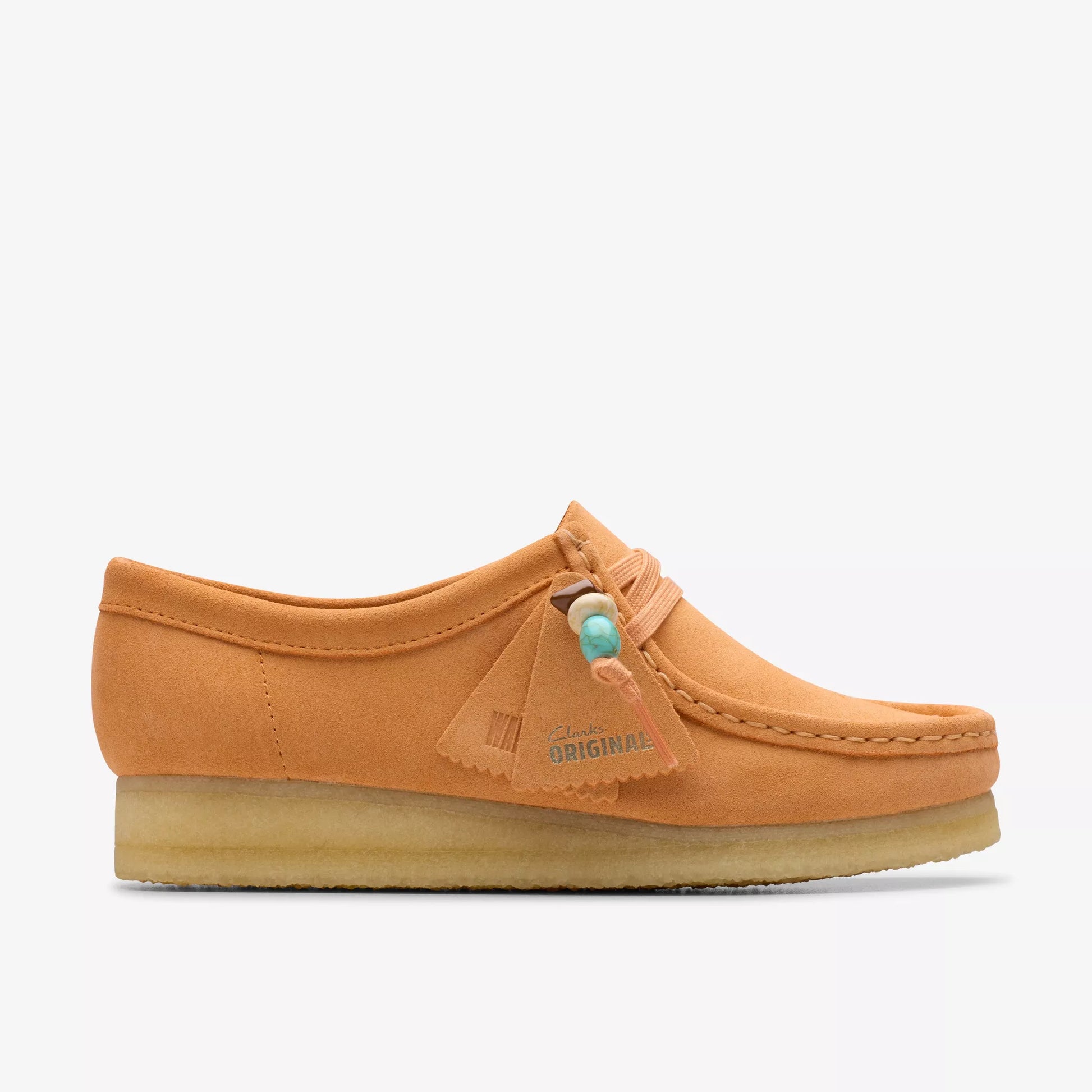 Zapatos Derby Mujer De La Marca Clarks  Para Wallabee Originals Modelo Pale Peach Suede