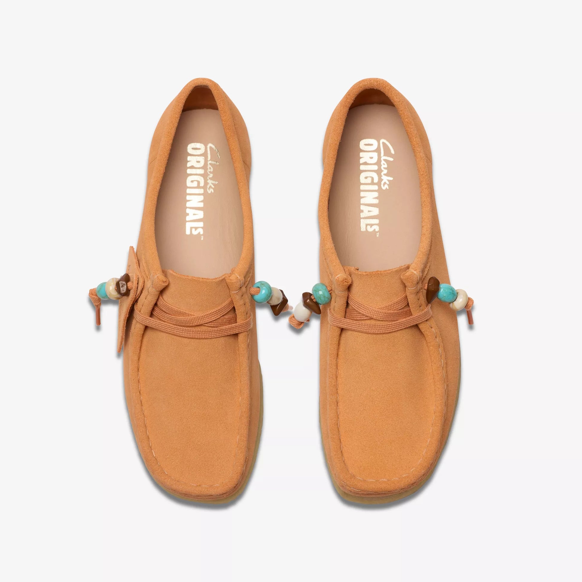 Zapatos Derby Mujer De La Marca Clarks  Para Wallabee Originals Modelo Pale Peach Suede