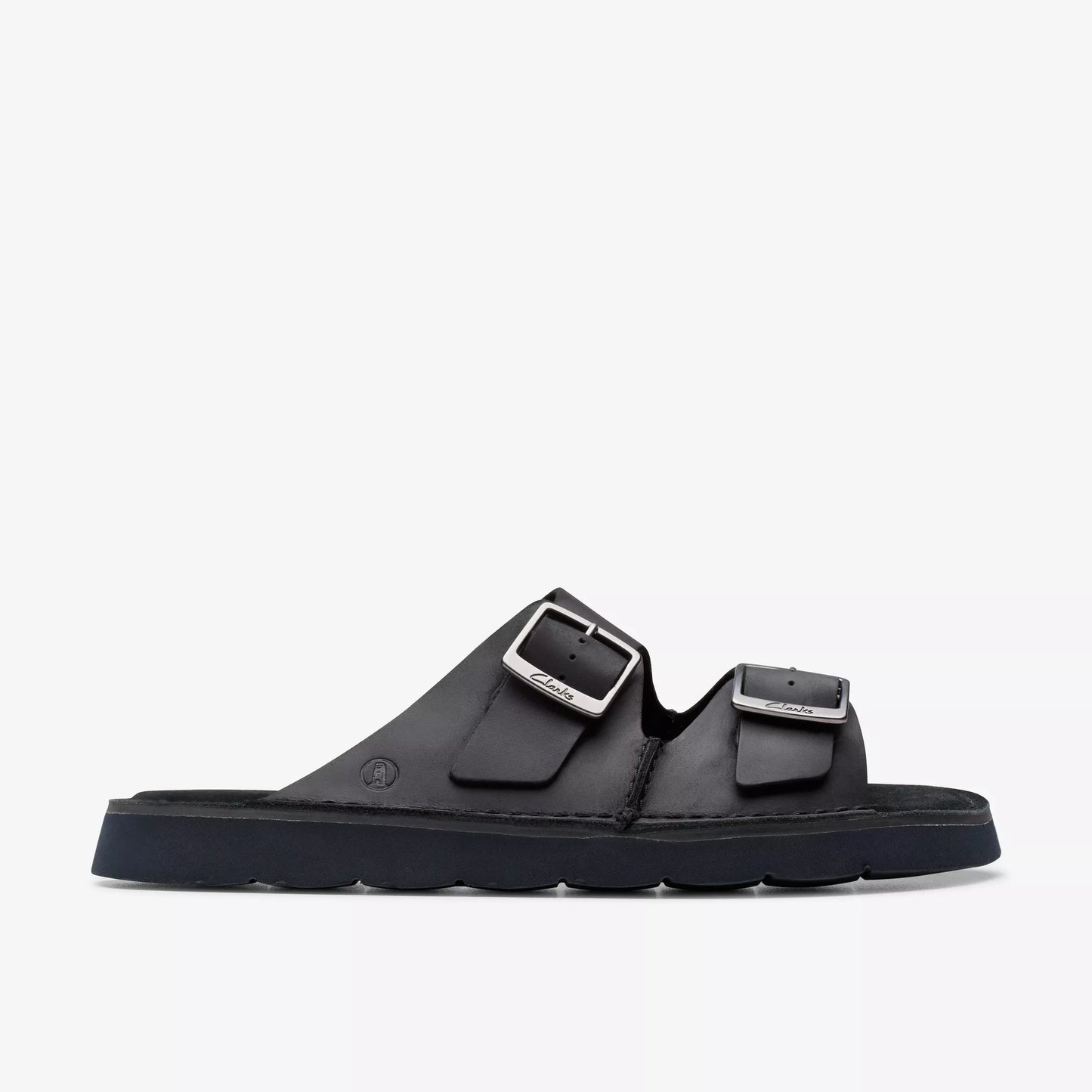 Sandalias De La Marca Clarks Para Hombre Modelo Solsbury Strap Black Leather En Color Negro