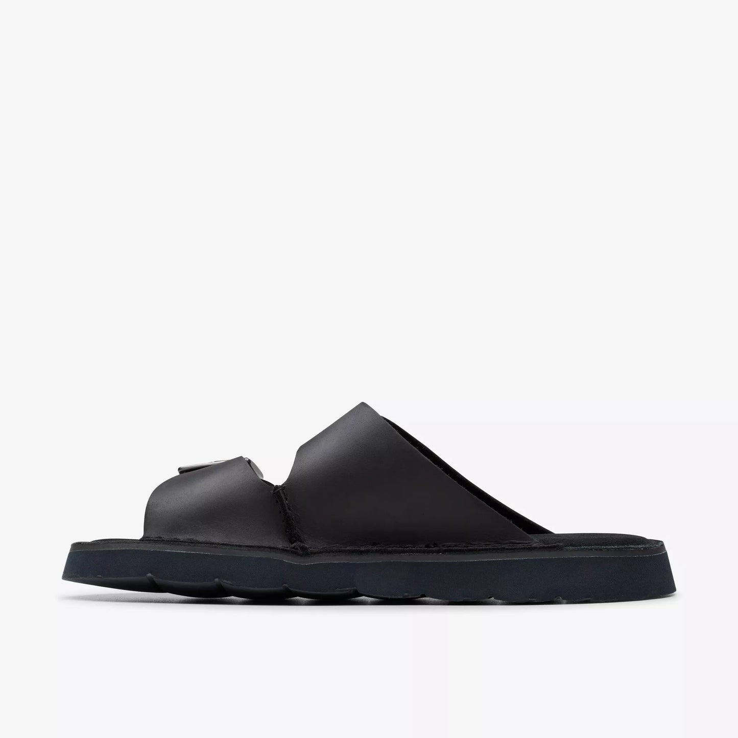 Sandalias De La Marca Clarks Para Hombre Modelo Solsbury Strap Black Leather En Color Negro