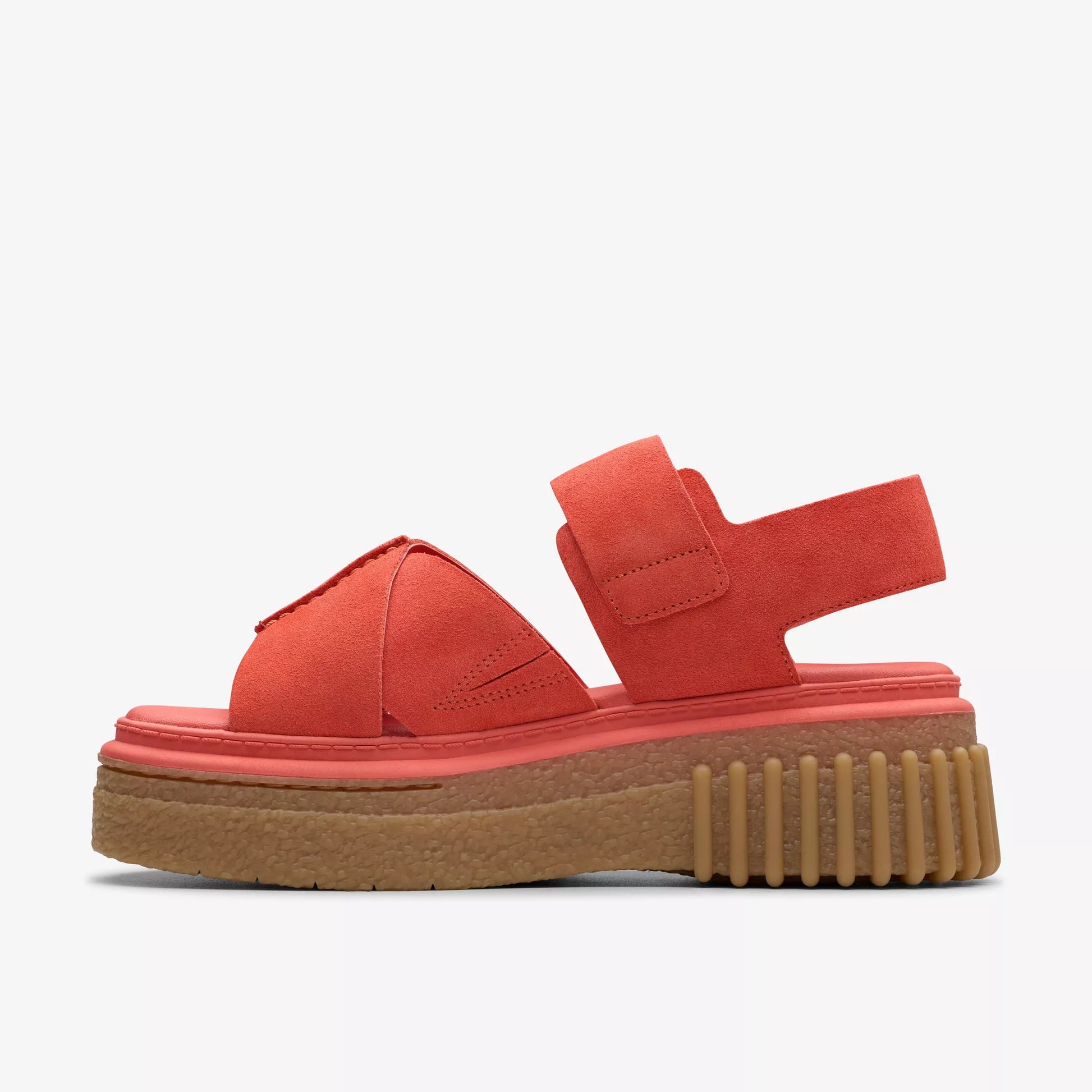 Sandalia De La Marca Clarks  Para Mujer Modelo Evamar Wish En Color Coral