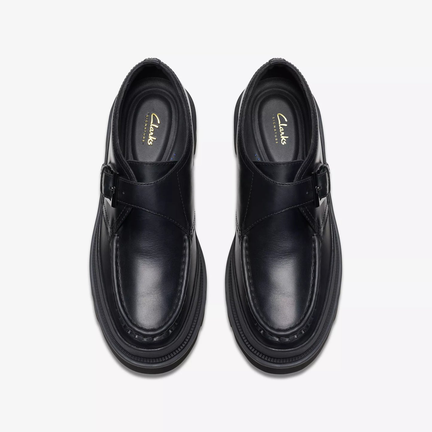 CLARKS | ZAPATOS CASUAL | HOMBRE | BADELL MONK BLACK LEATHER | NEGRO
