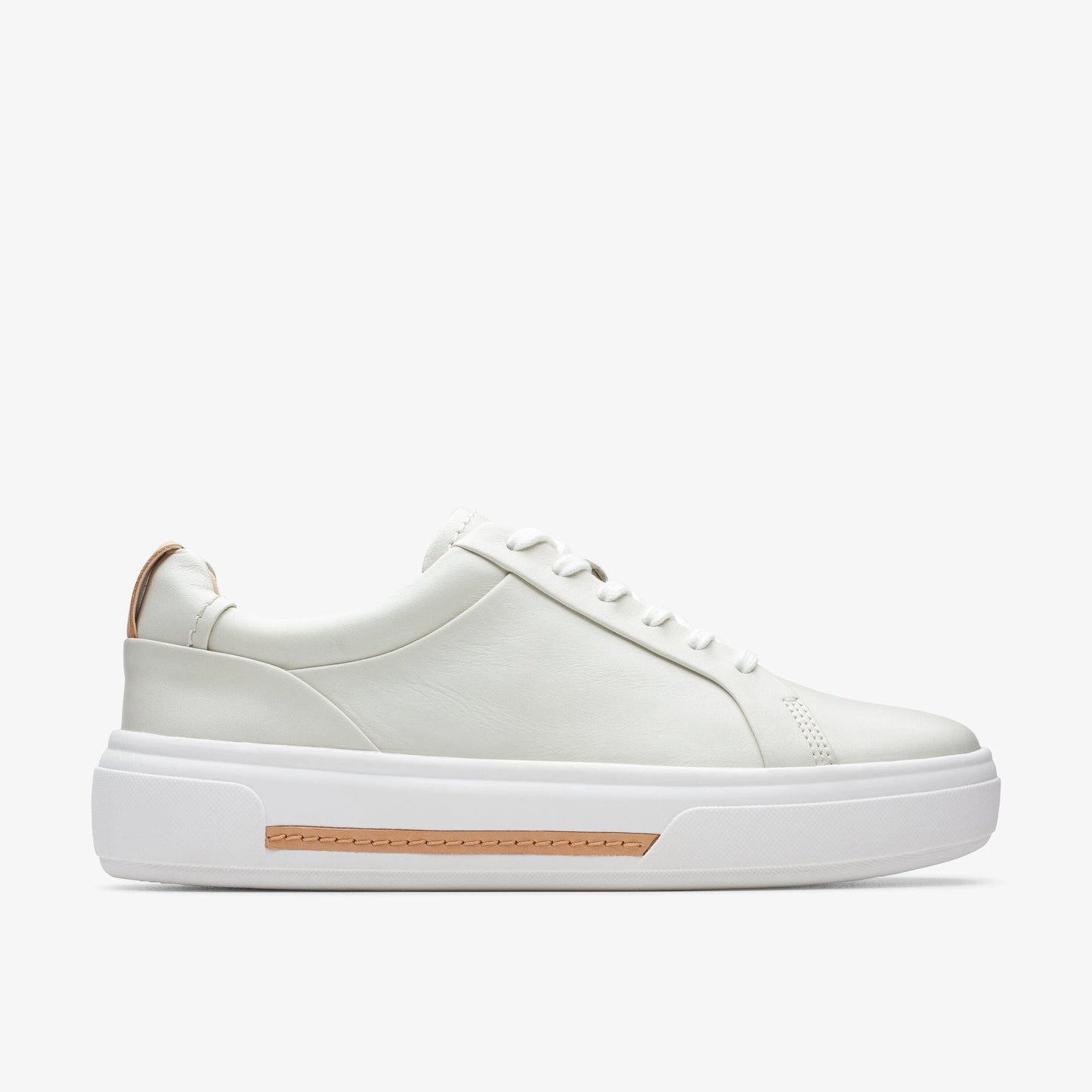 CLARKS | WOMEN'S SNEAKERS | HOLLYHOCK WALK OFF WHITE LEATHER | WHITE
