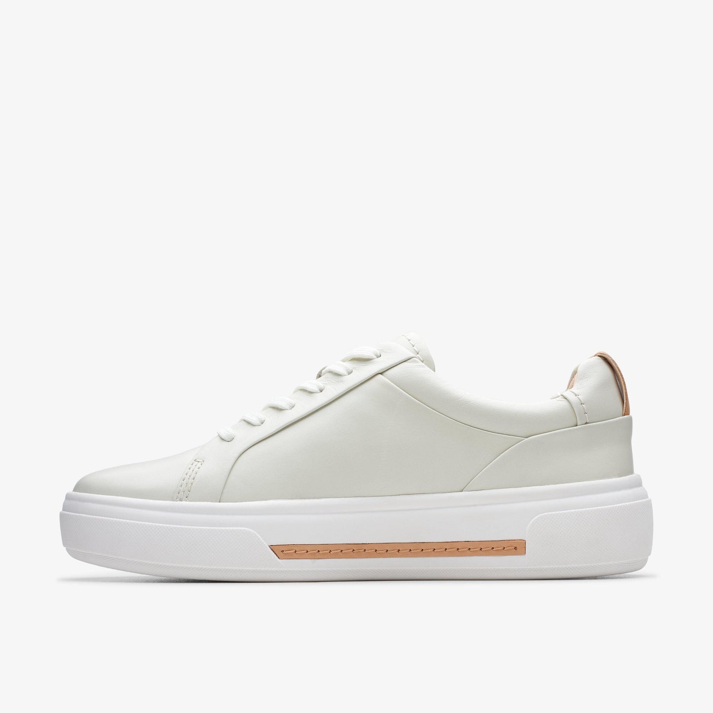 CLARKS | WOMEN'S SNEAKERS | HOLLYHOCK WALK OFF WHITE LEATHER | WHITE