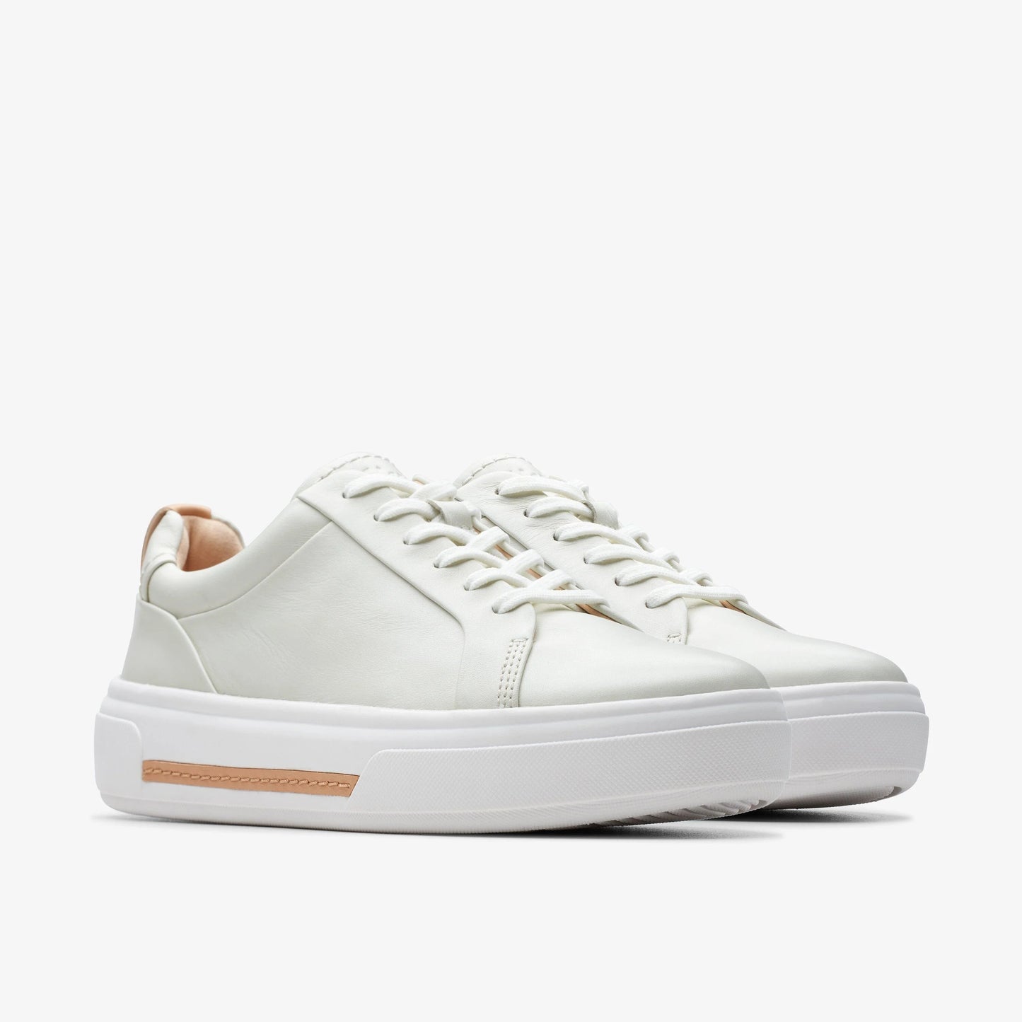 CLARKS | WOMEN'S SNEAKERS | HOLLYHOCK WALK OFF WHITE LEATHER | WHITE
