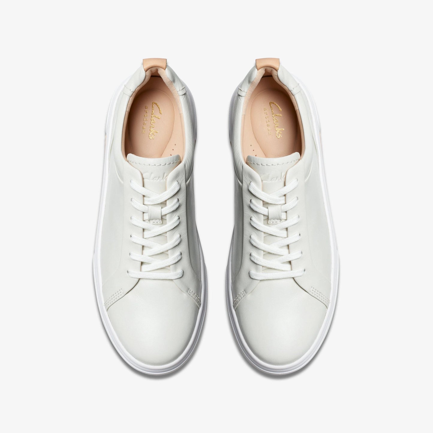 CLARKS | WOMEN'S SNEAKERS | HOLLYHOCK WALK OFF WHITE LEATHER | WHITE
