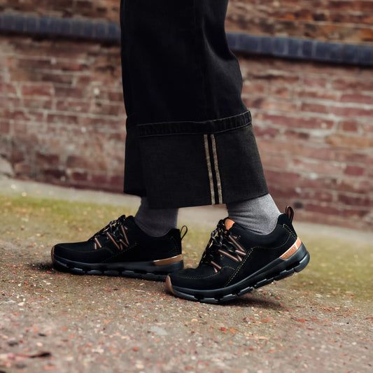 Sneakers De La Marca Clarks  Para Mujer Modelo Naturex Tie Wp Black Combination Nbk En Color Negro