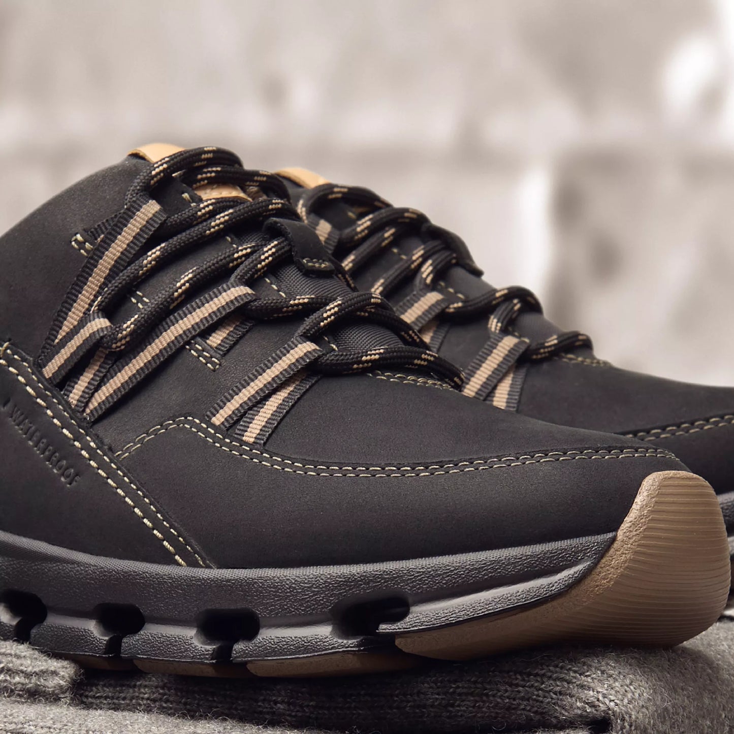 Sneakers De La Marca Clarks Para Mujer Modelo Naturex Tie Wp Black Combination Nbk En Color Negro