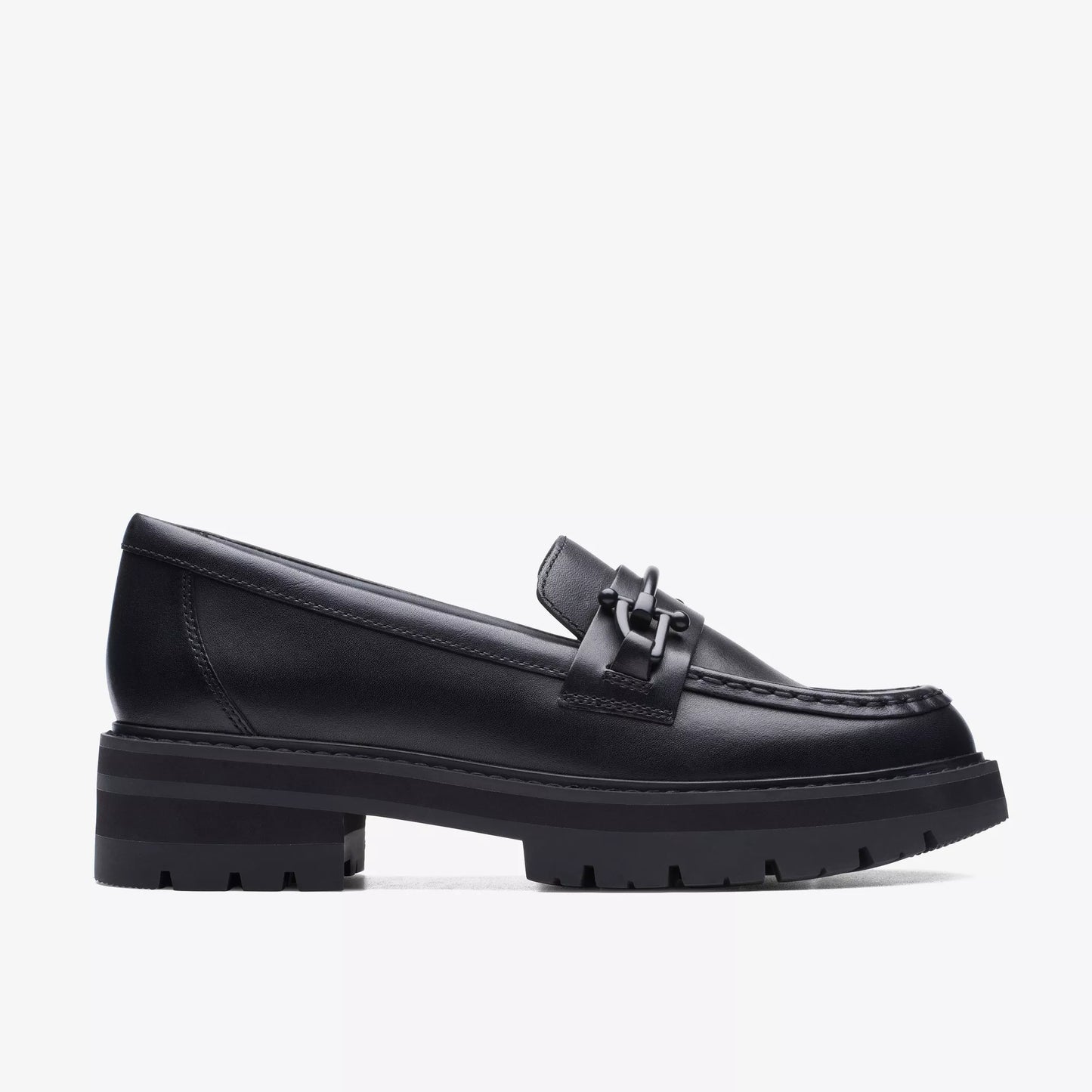 Zapatos Casual De La Marca Clarks Para Mujer Modelo Orianna Bit Black Leather En Color Negro