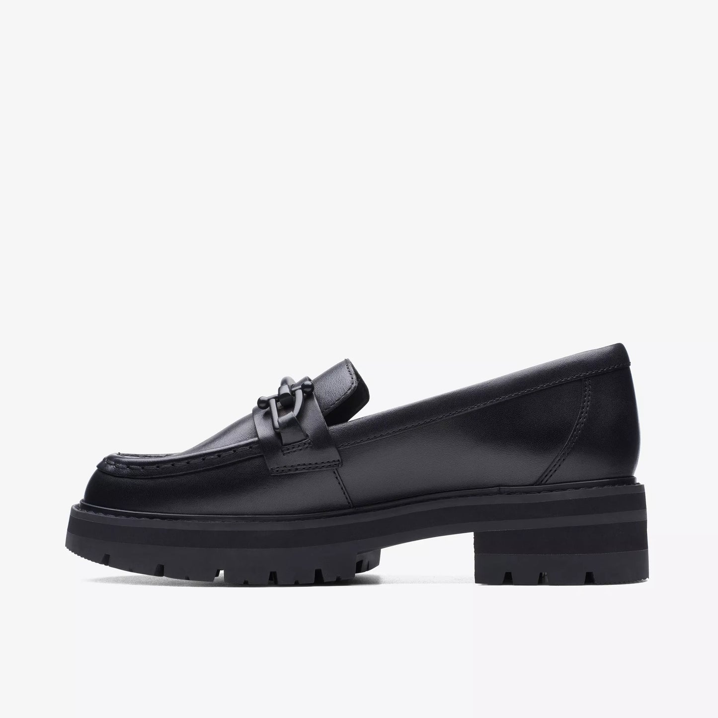 Zapatos Casual De La Marca Clarks Para Mujer Modelo Orianna Bit Black Leather En Color Negro