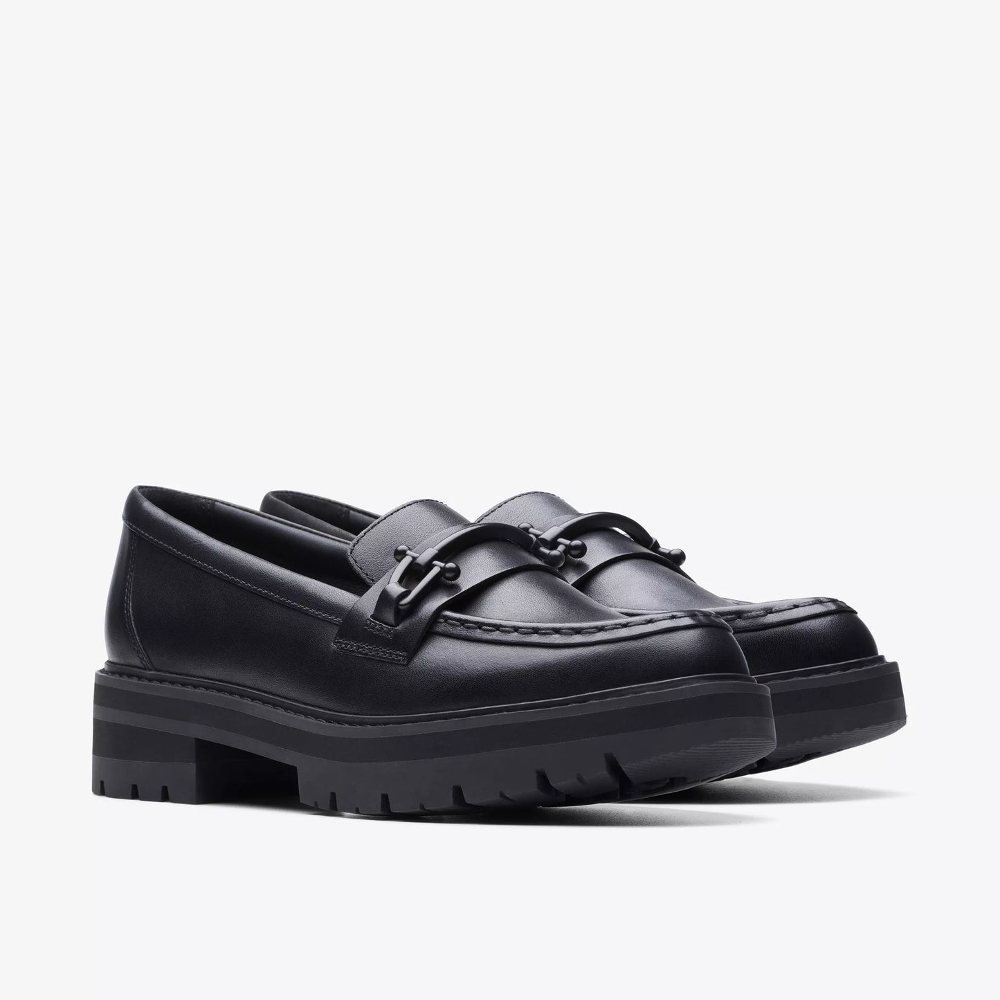 Zapatos Casual De La Marca Clarks Para Mujer Modelo Orianna Bit Black Leather En Color Negro